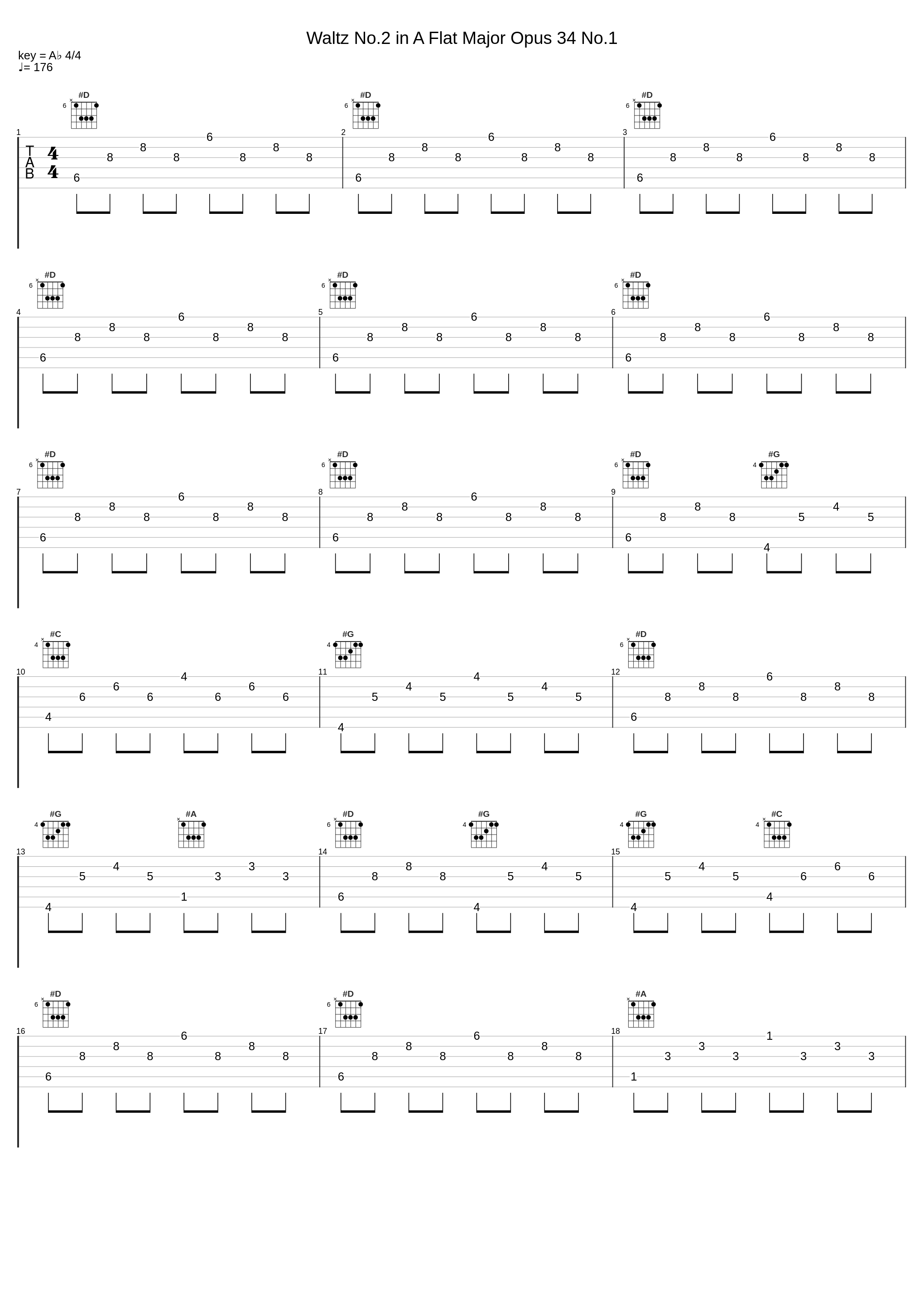 Waltz No.2 in A Flat Major Opus 34 No.1_Frédéric Chopin_1