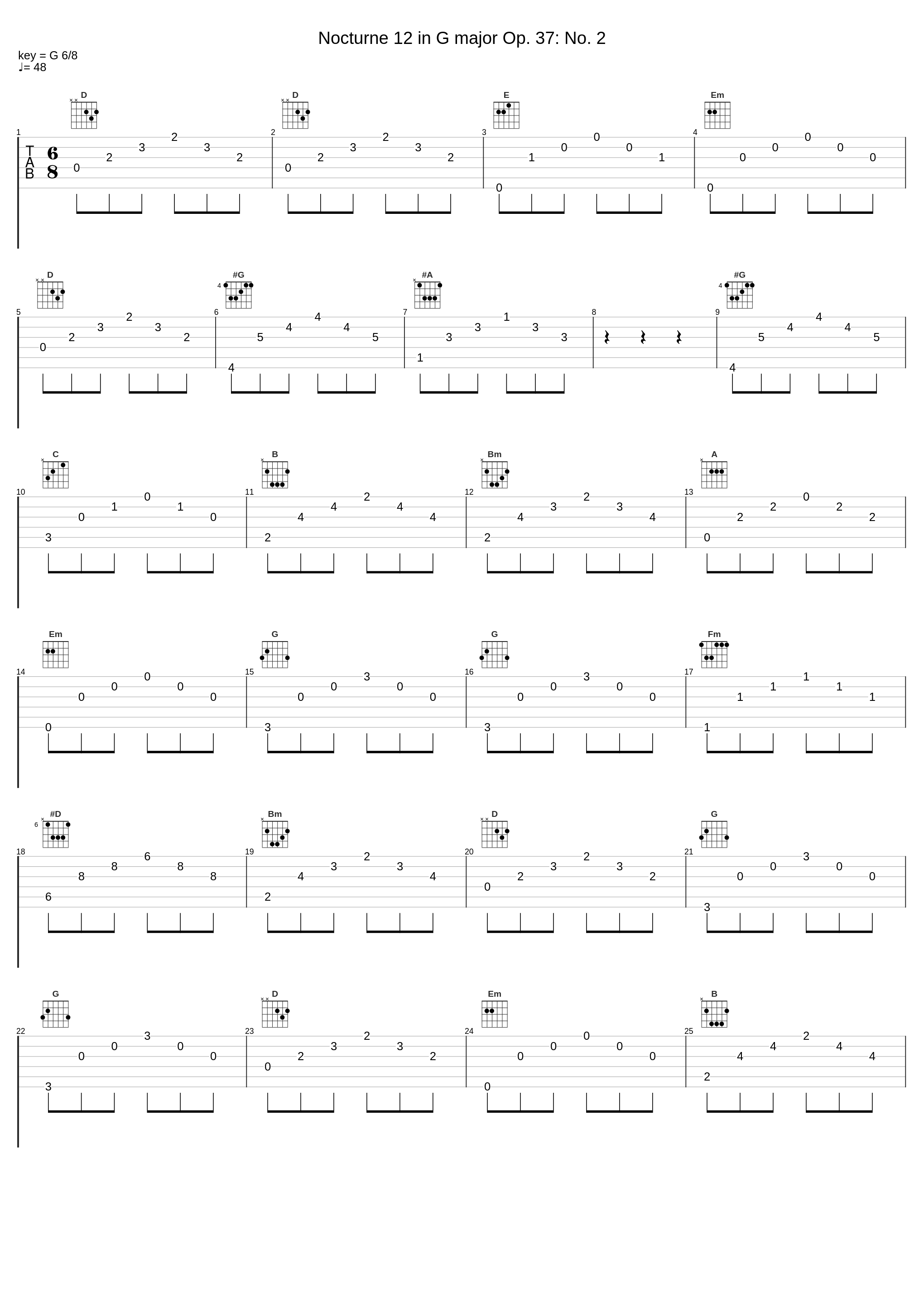 Nocturne 12 in G major Op. 37: No. 2_The Synthesizer,Frédéric Chopin_1