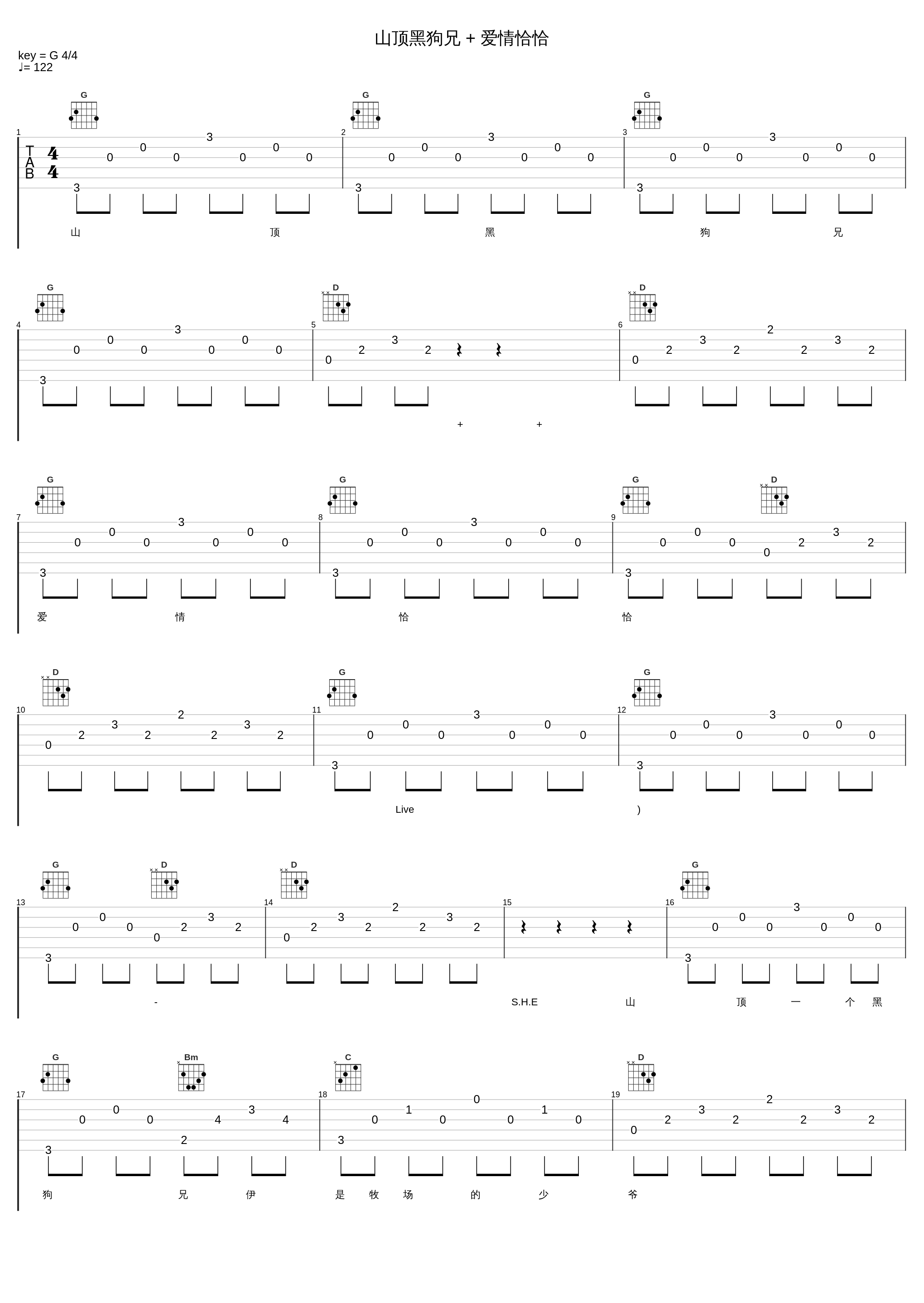 山顶黑狗兄 + 爱情恰恰_S.H.E_1