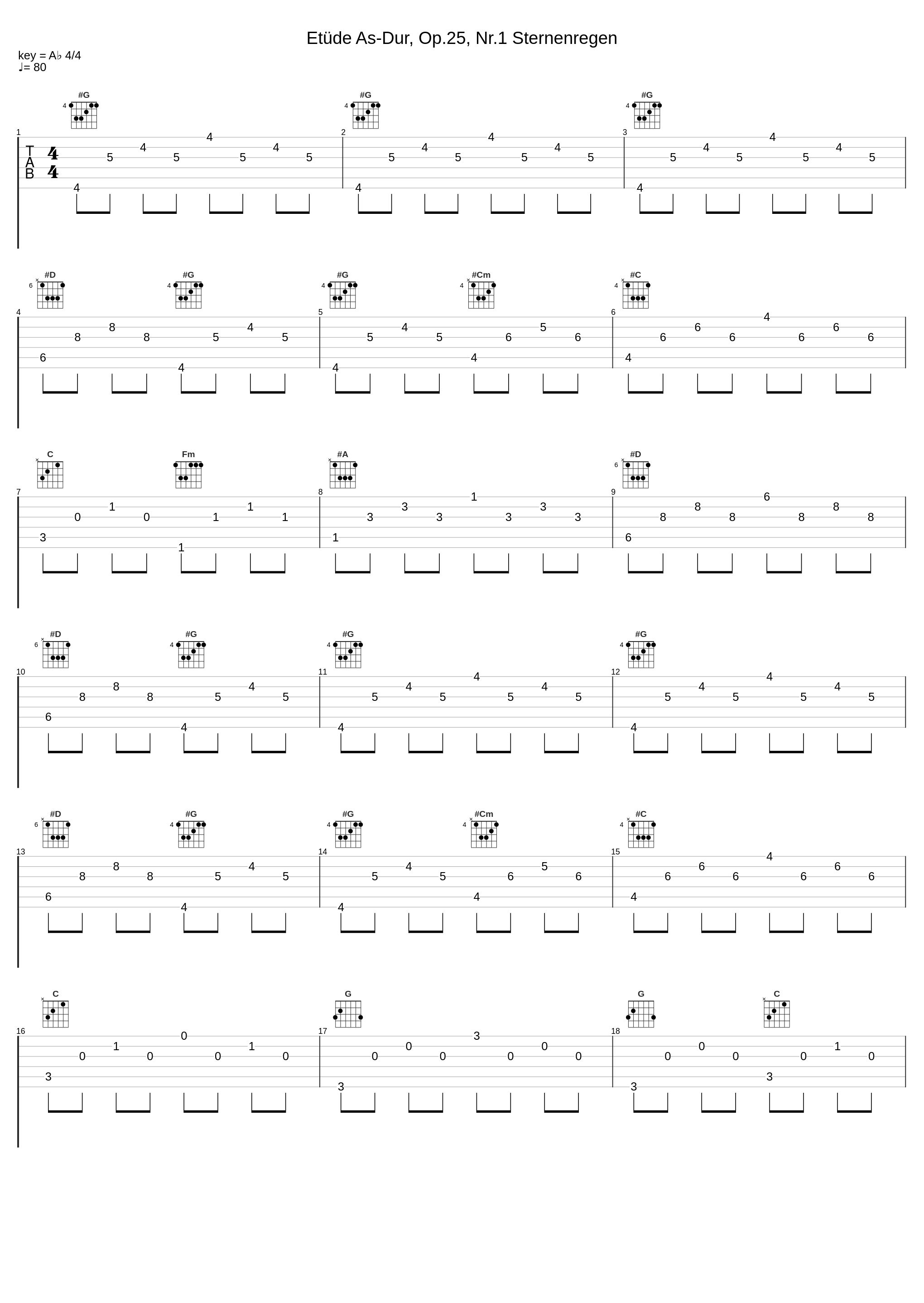 Etüde As-Dur, Op.25, Nr.1 Sternenregen_Frédéric Chopin_1