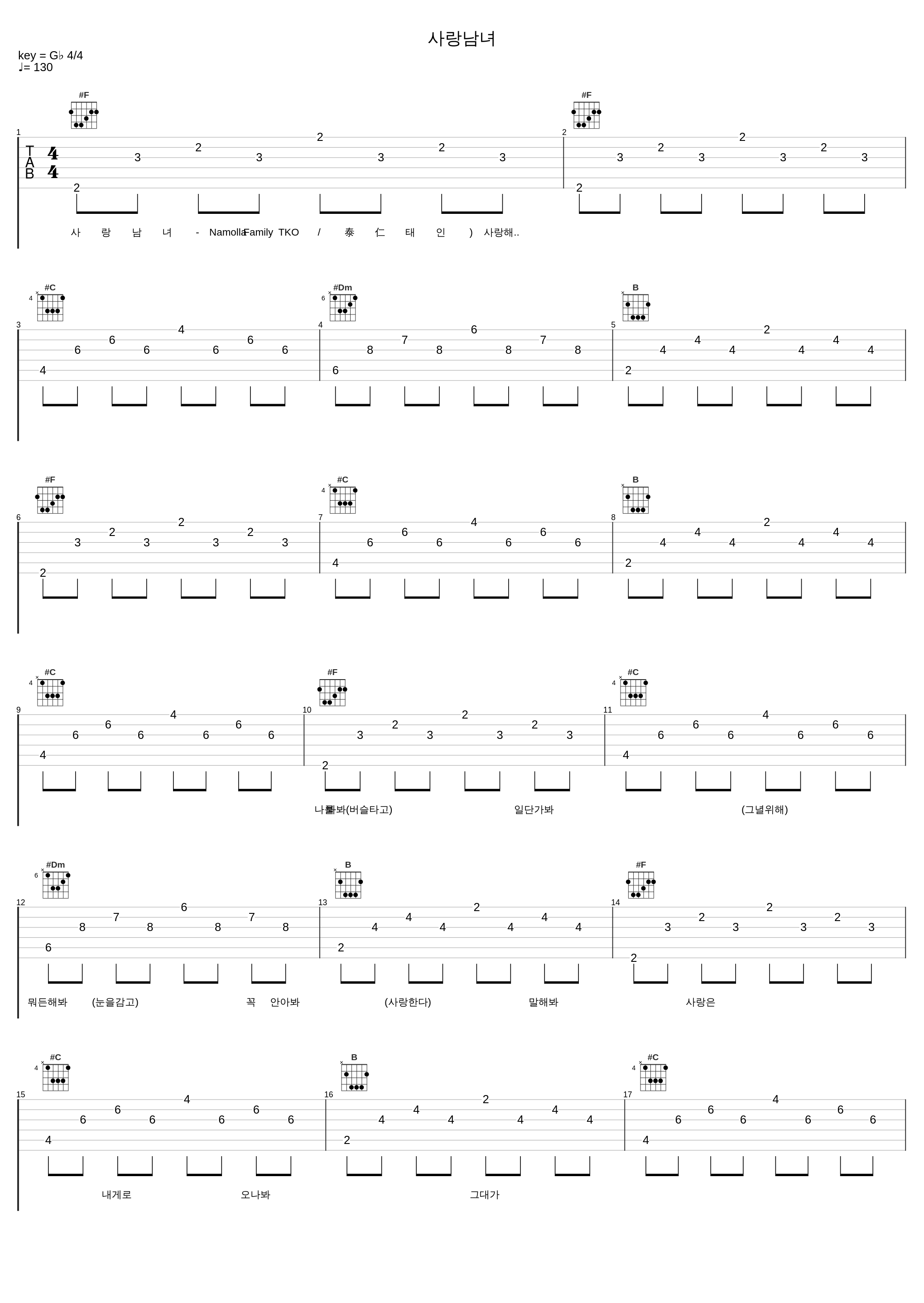 사랑남녀_Namolla Family TKO,泰仁_1