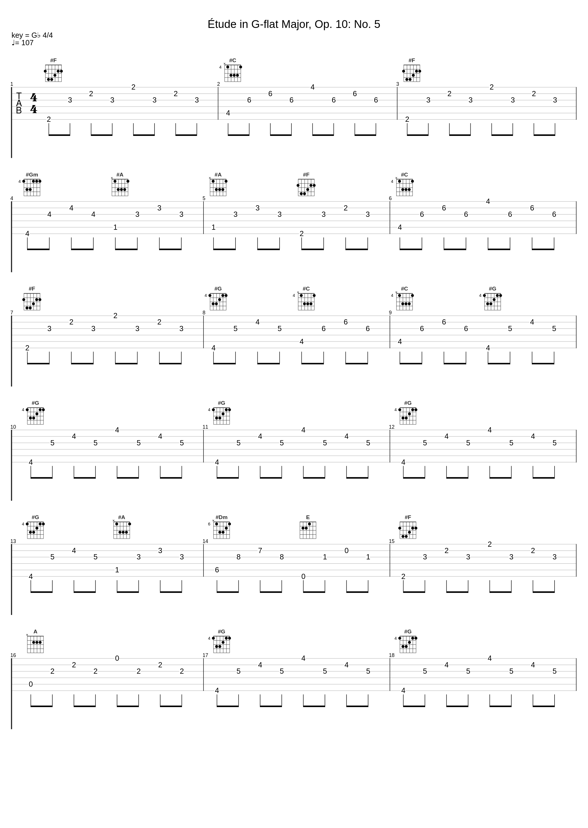 Étude in G-flat Major, Op. 10: No. 5_Ephandras,Frédéric Chopin_1