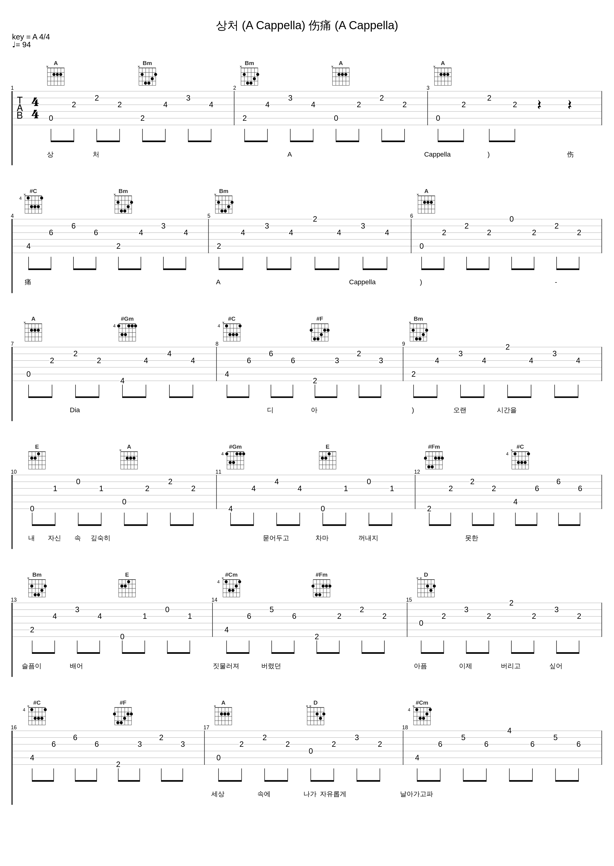 상처 (A Cappella) 伤痛 (A Cappella)_Dia_1