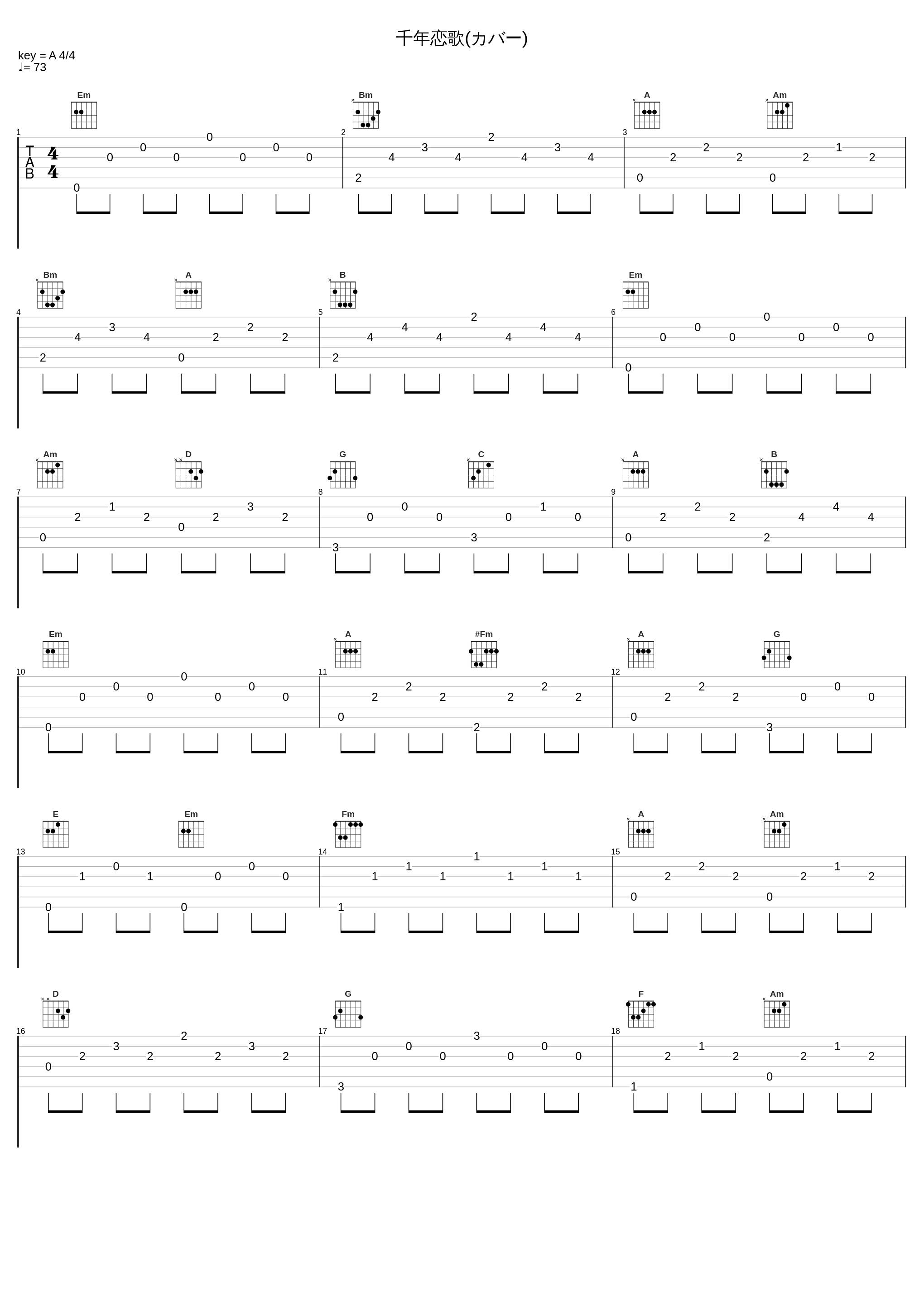 千年恋歌(カバー)_中村由利子_1