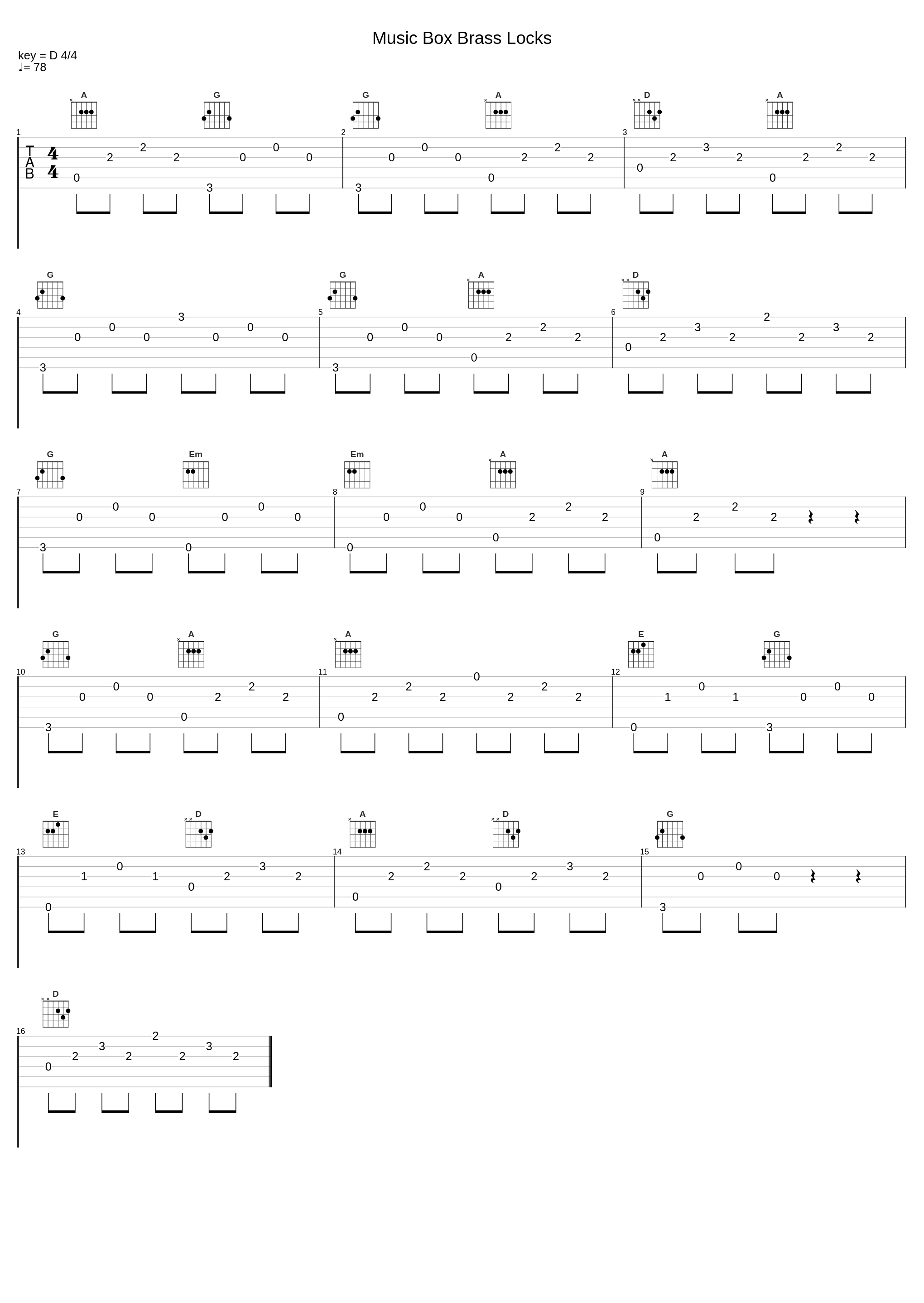 Music Box Brass Locks_山冈晃_1