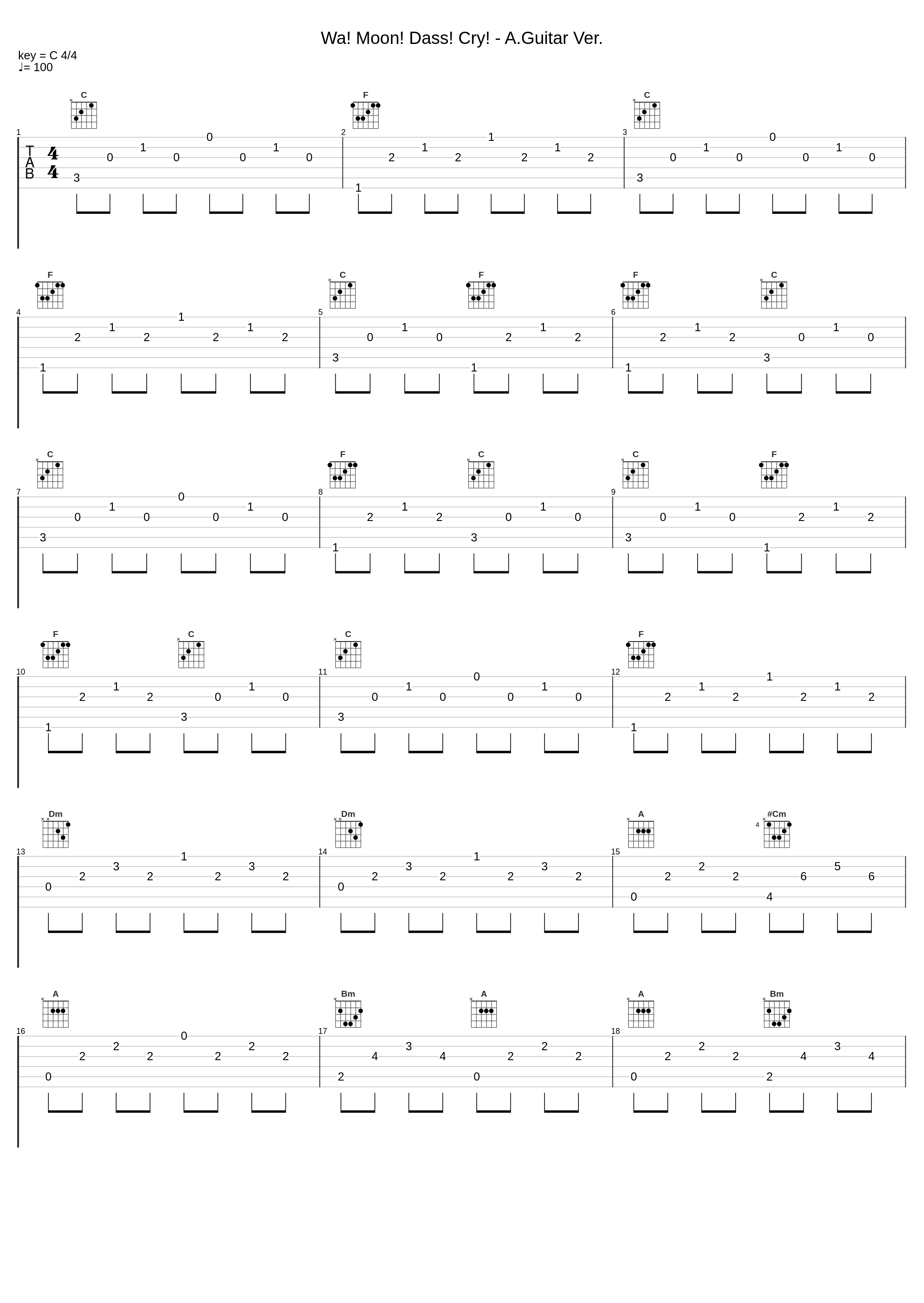 Wa! Moon! Dass! Cry! - A.Guitar Ver._菊谷知树_1