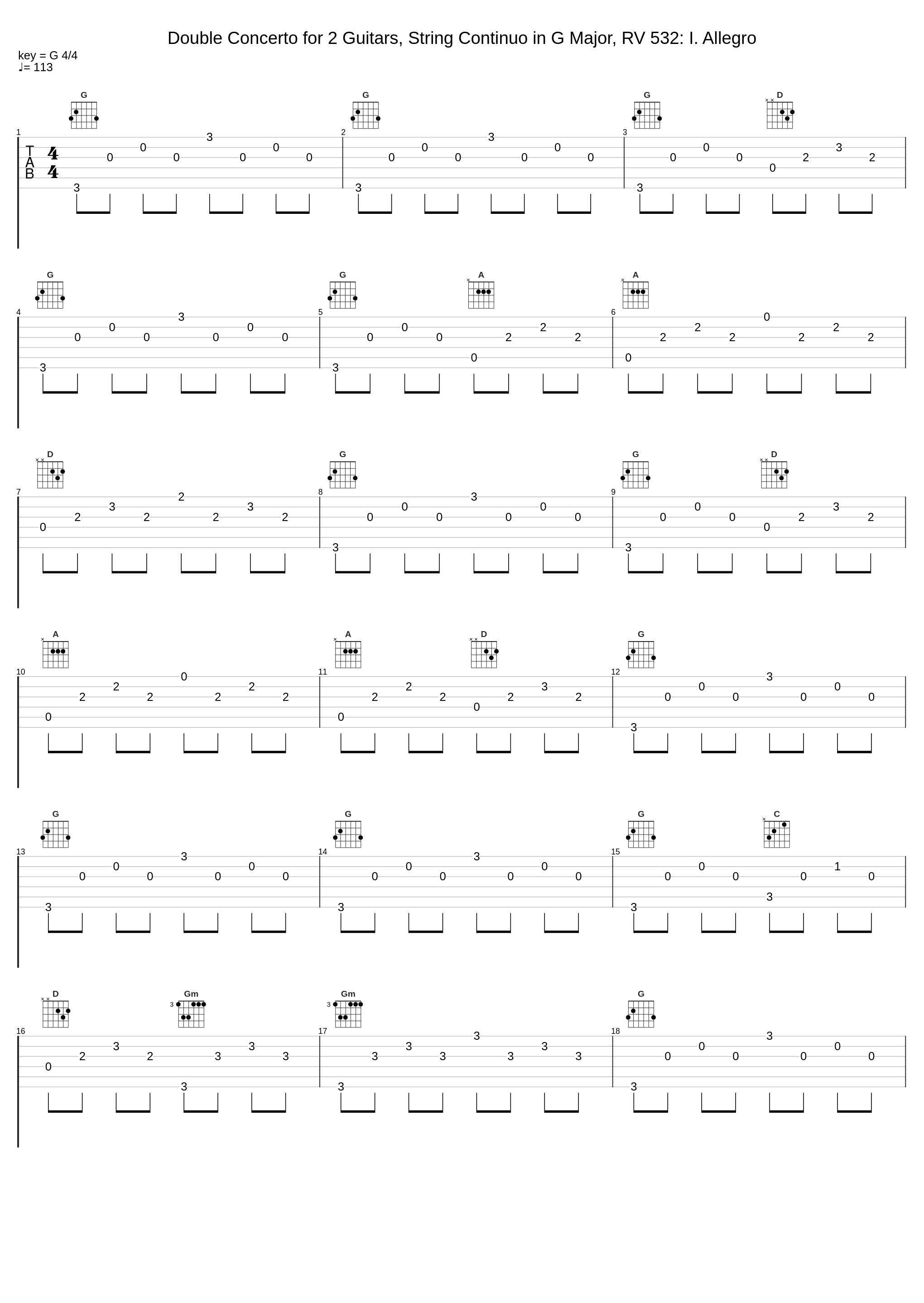 Double Concerto for 2 Guitars, String Continuo in G Major, RV 532: I. Allegro_Katona Twins,Carducci String Quartet,Jeroen van Keulen,Antonio Vivaldi_1