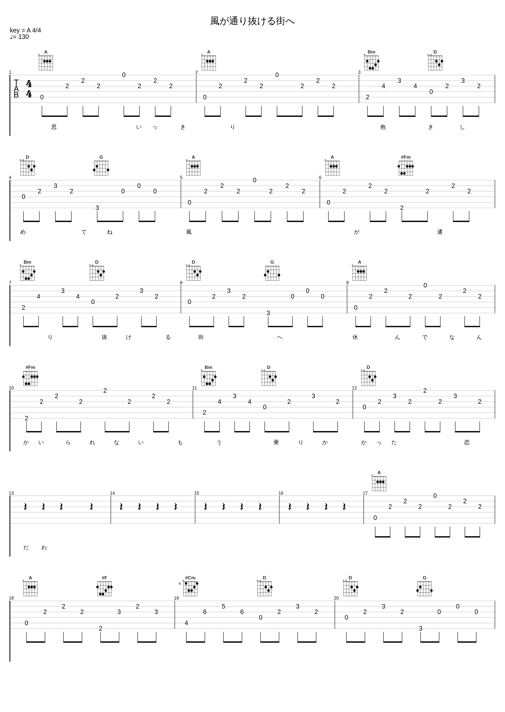 風が通り抜ける街へ_ZARD_1