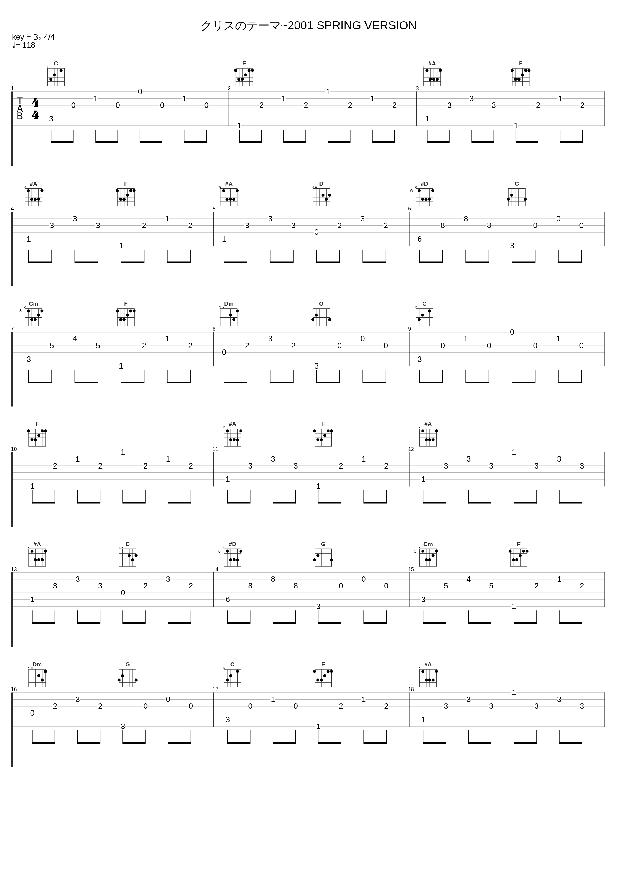 クリスのテーマ~2001 SPRING VERSION_増田俊郎_1