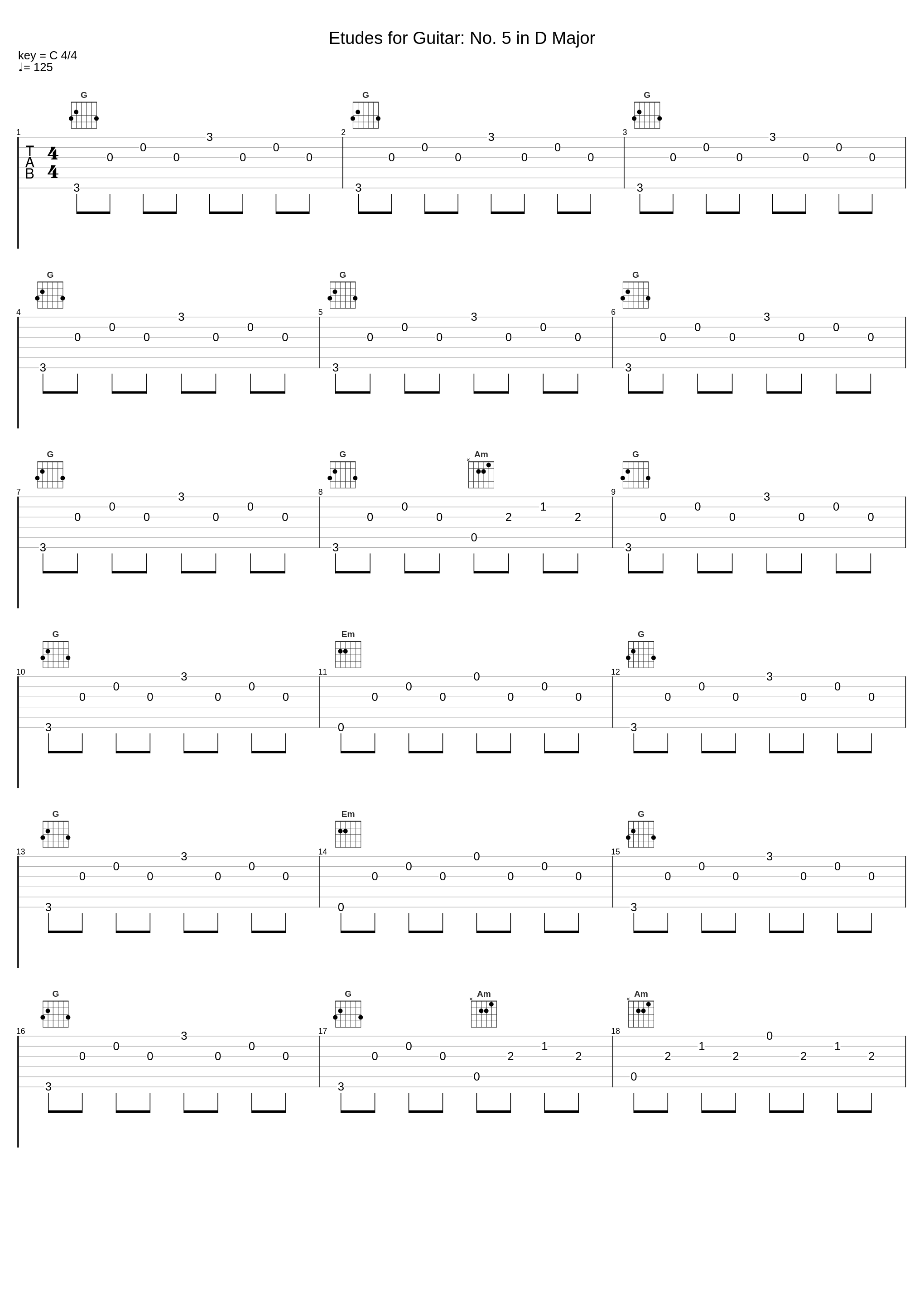 Etudes for Guitar: No. 5 in D Major_Manuel Barrueco_1