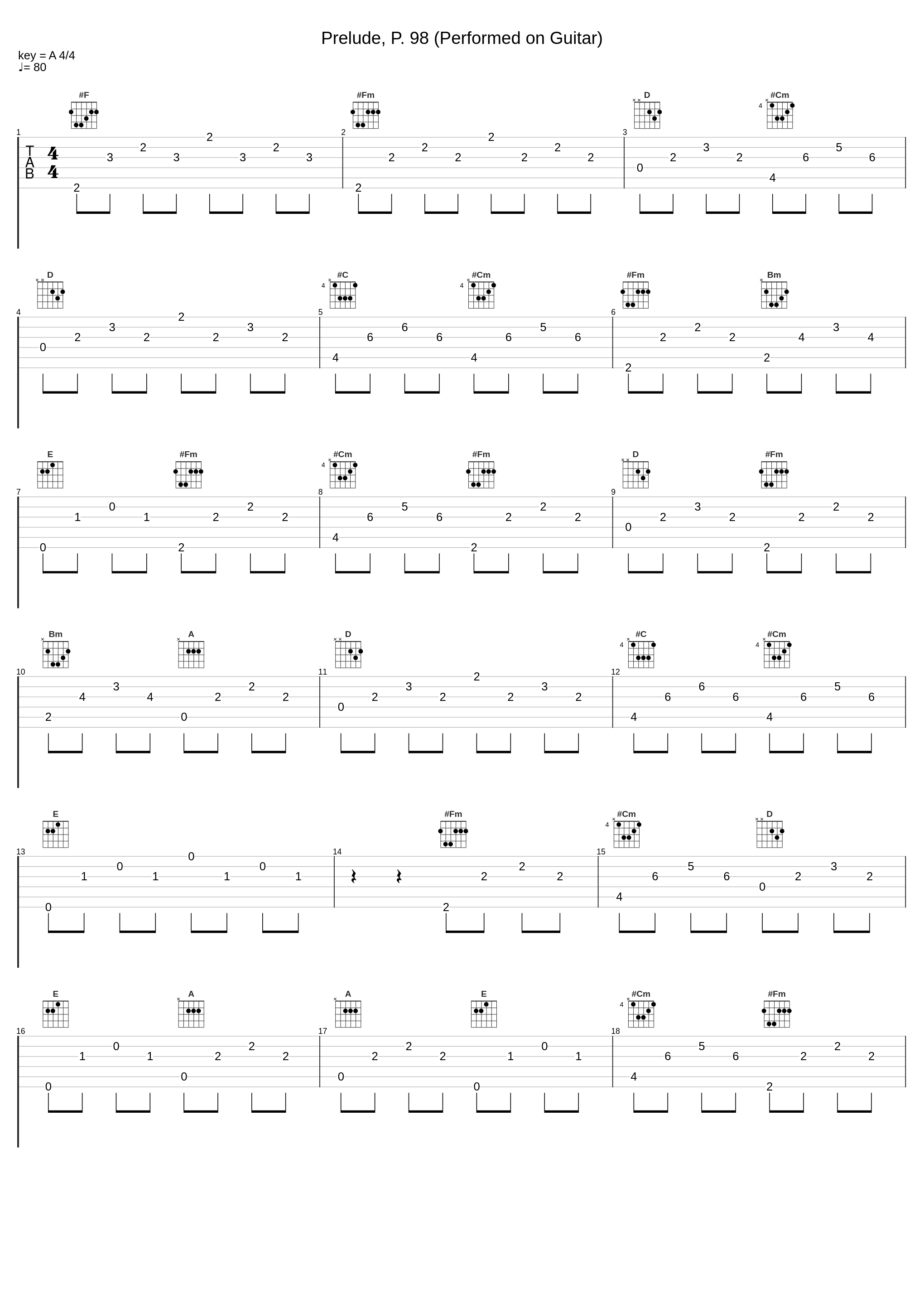 Prelude, P. 98 (Performed on Guitar)_Michael Butten_1