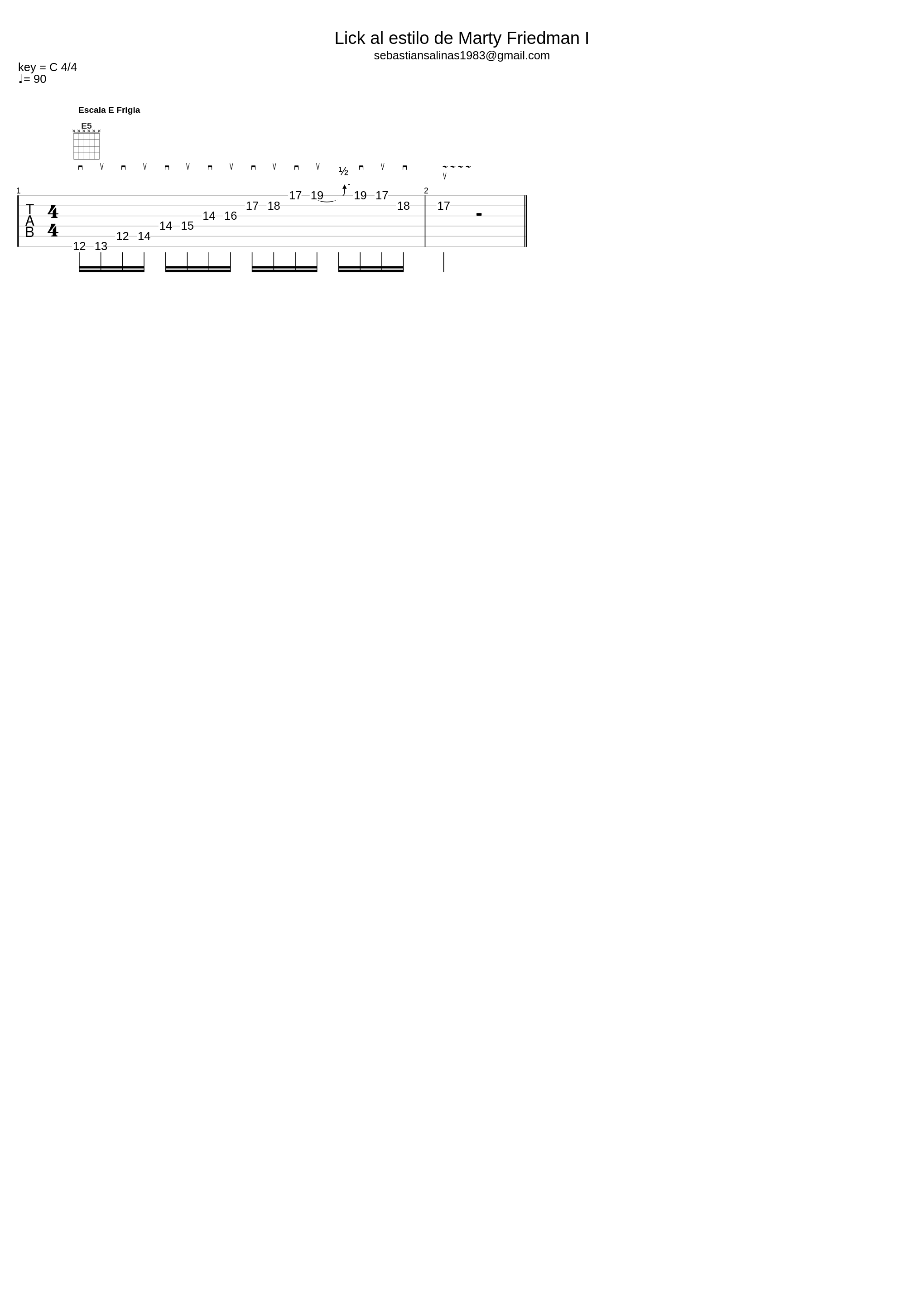 MF Lick 1 - Tab by Sebastian Salinas - sebastiansalinasguitarra.com_Megadeth_1