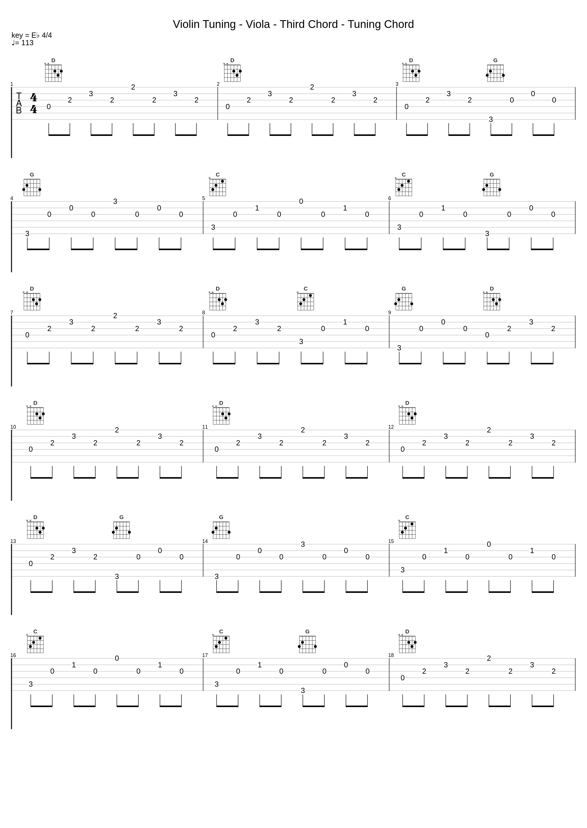 Violin Tuning - Viola - Third Chord - Tuning Chord_鹭巣诗郎_1