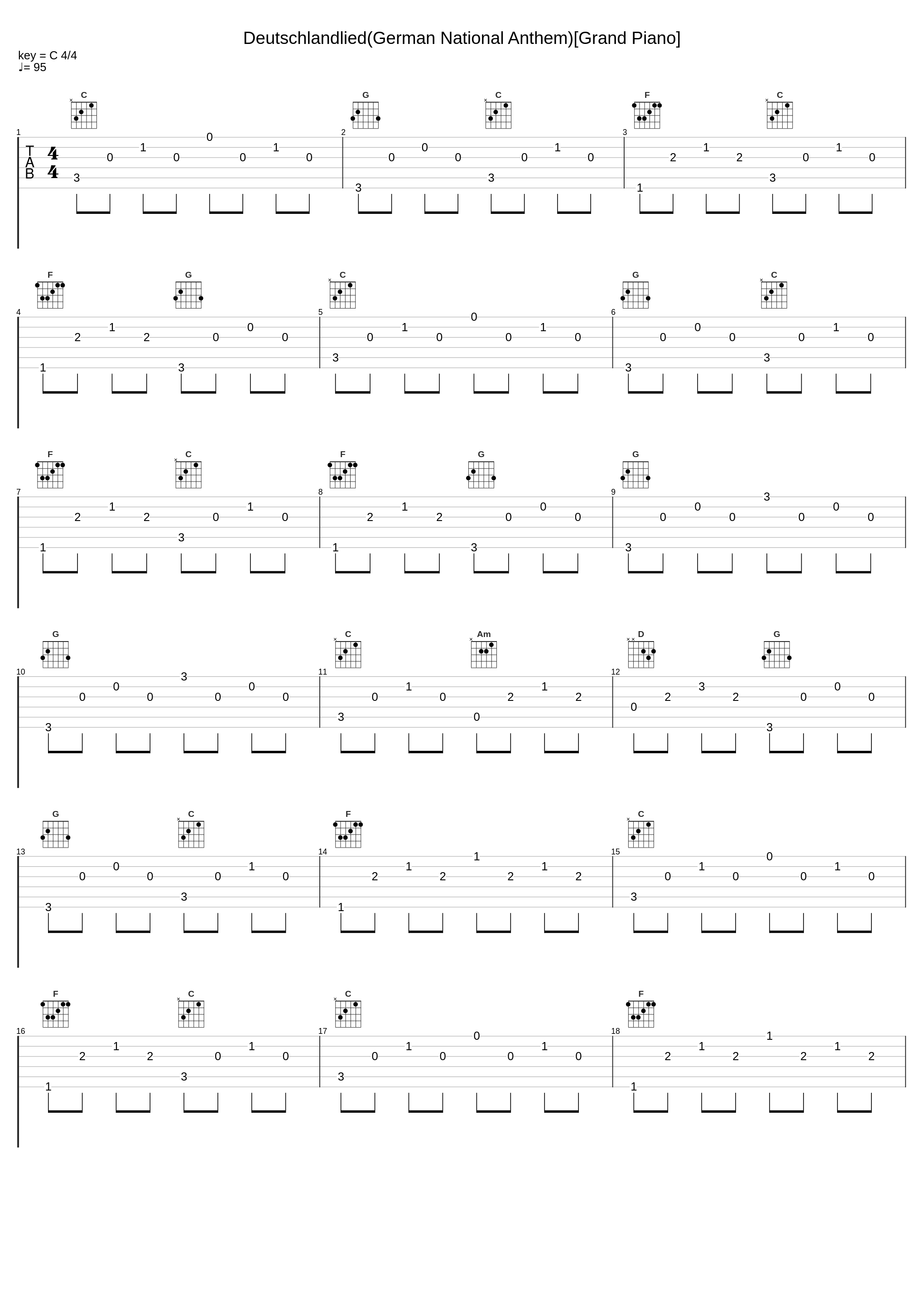 Deutschlandlied(German National Anthem)[Grand Piano]_Legend The Band_1