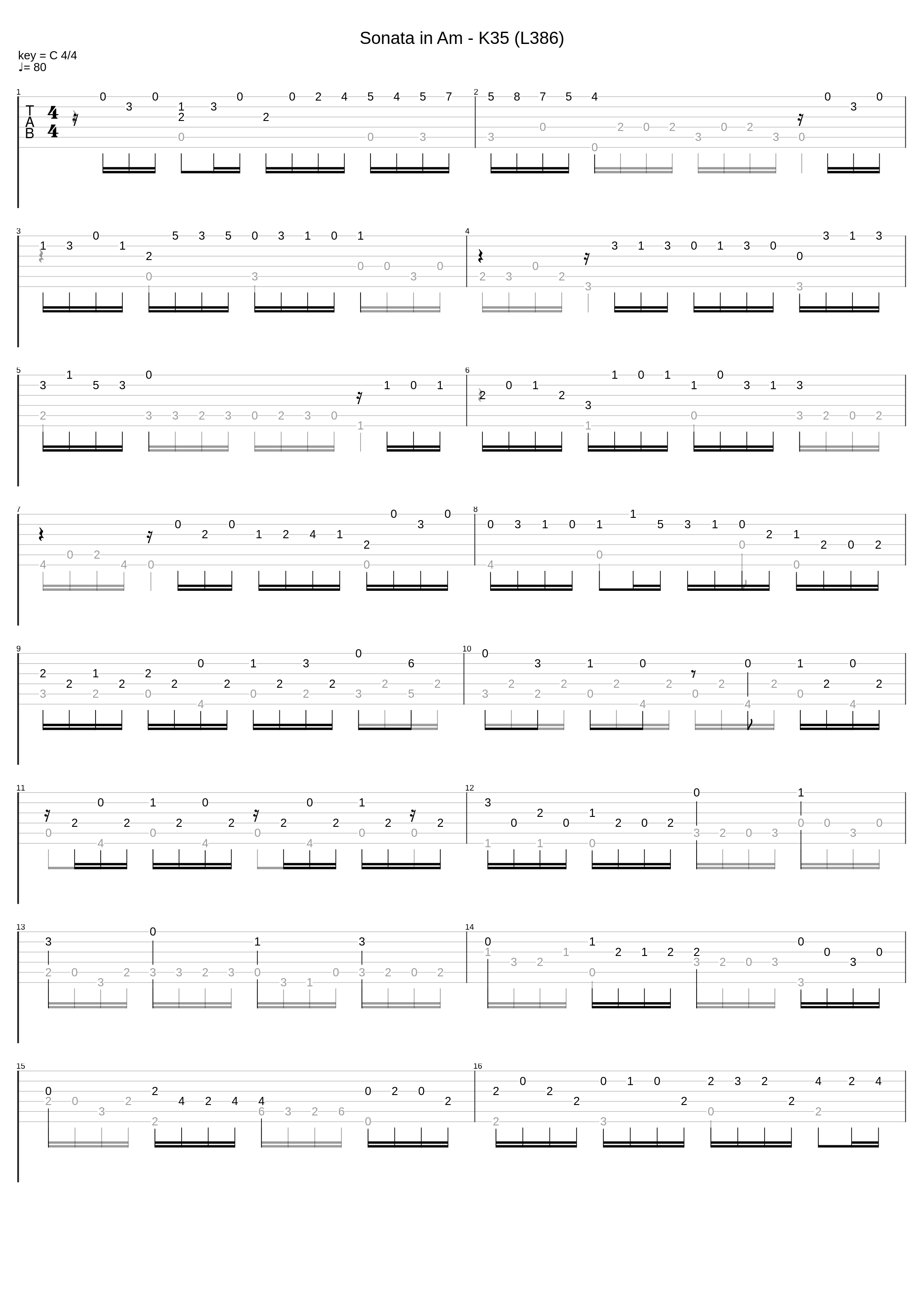 Sonata In Am K35 L386_Domenico Scarlatti_1