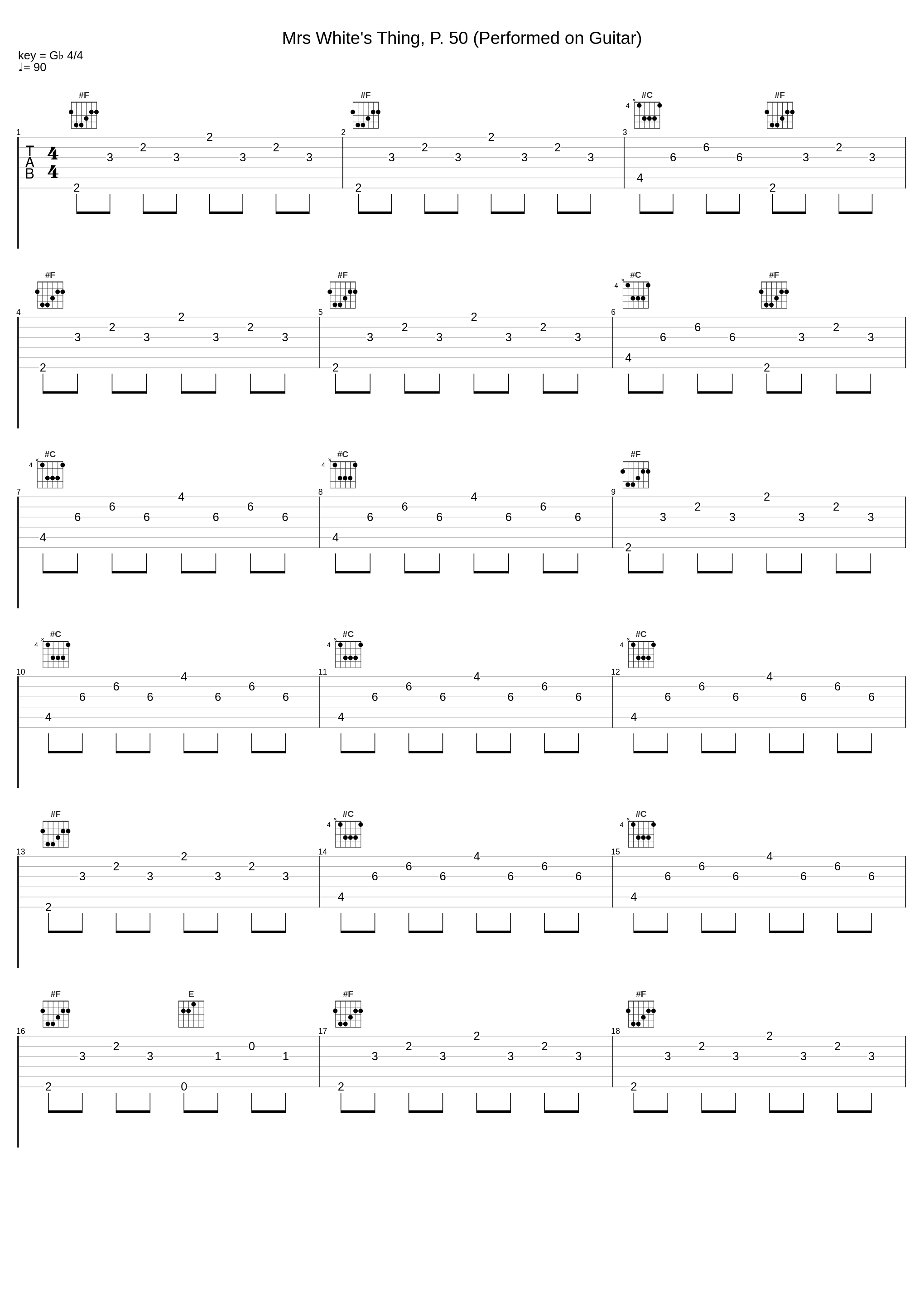 Mrs White's Thing, P. 50 (Performed on Guitar)_Michael Butten_1