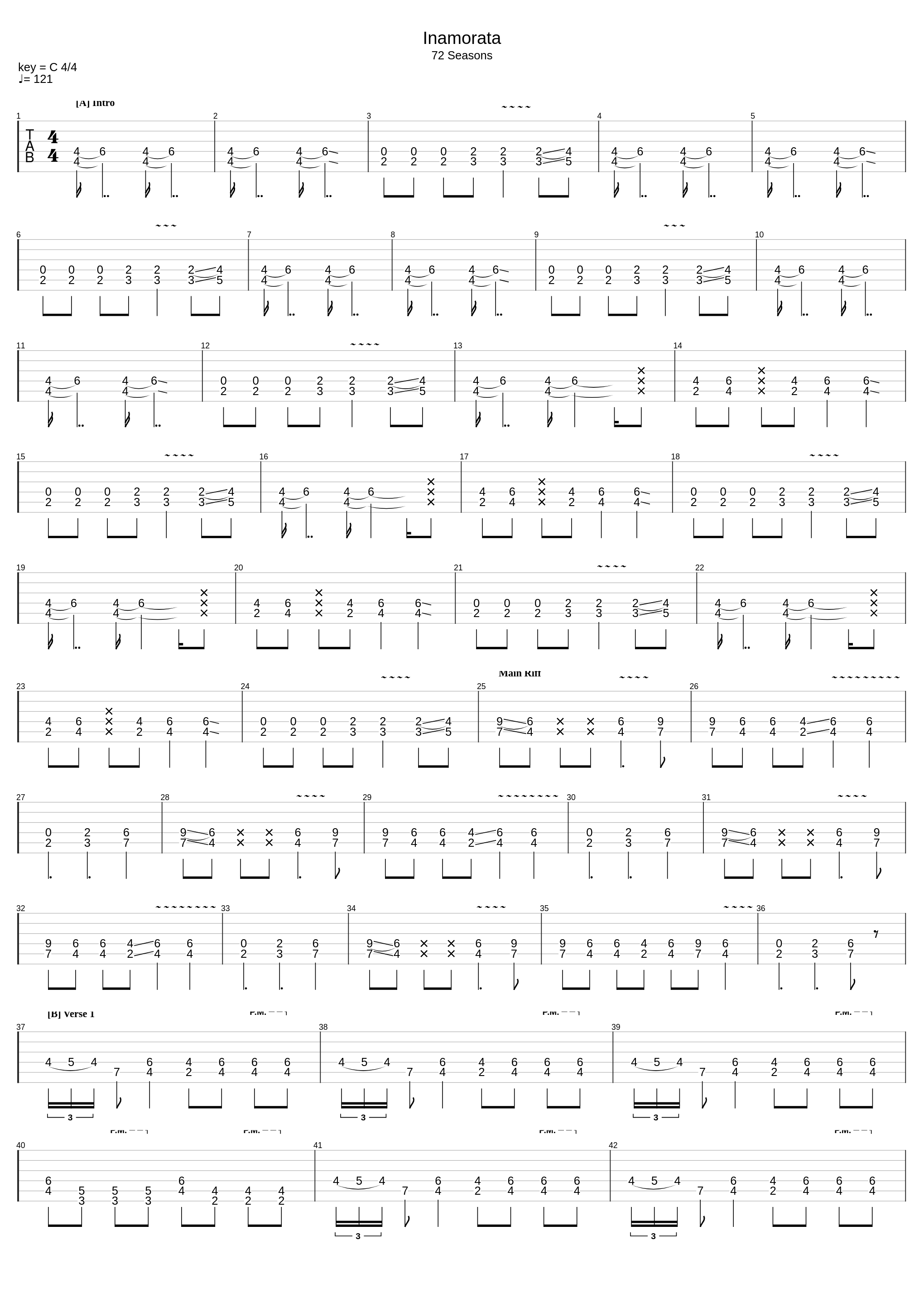 Inamorata(2 Guitars)_Metallica_1