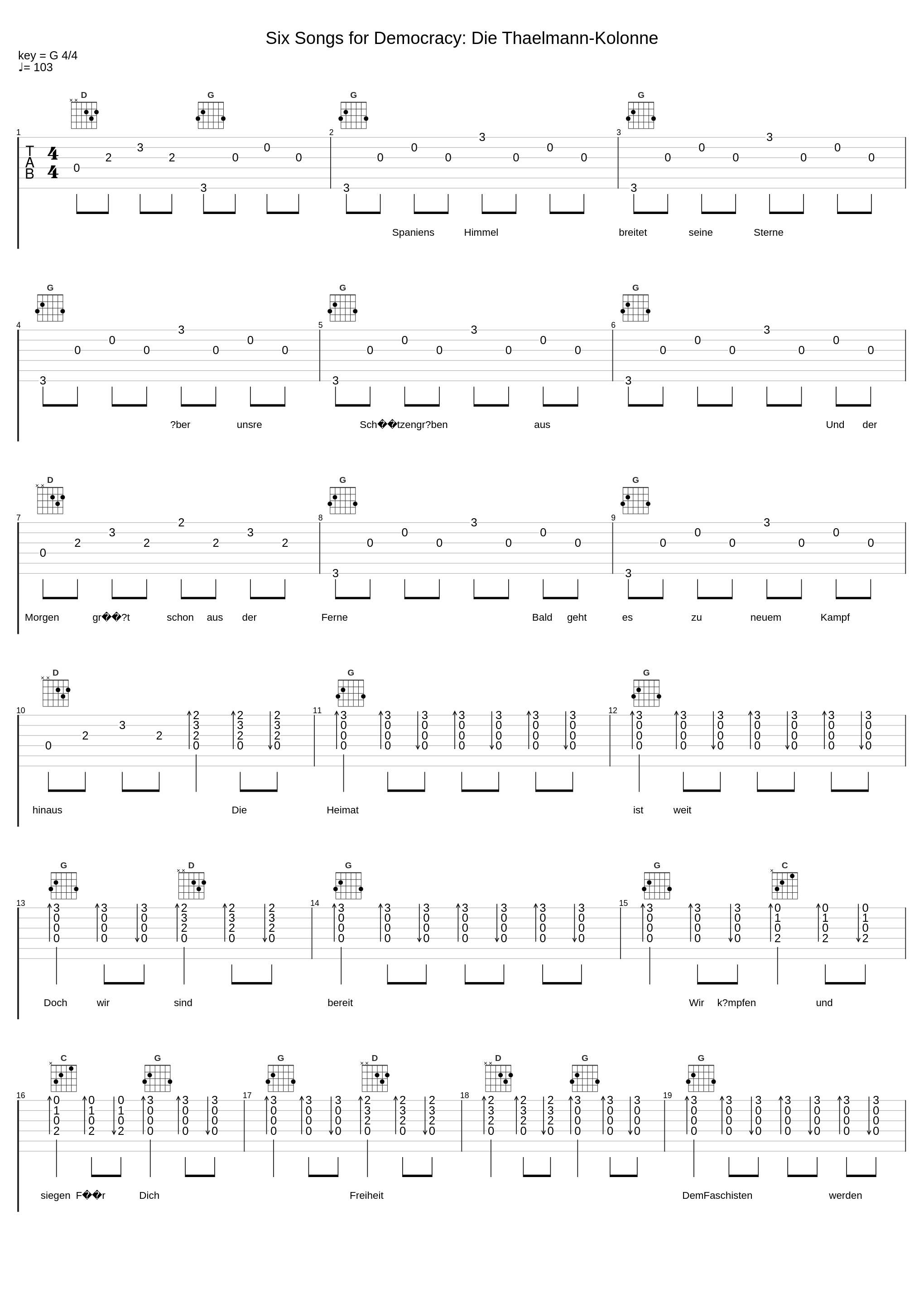 Six Songs for Democracy: Die Thaelmann-Kolonne_Ernst Busch_1