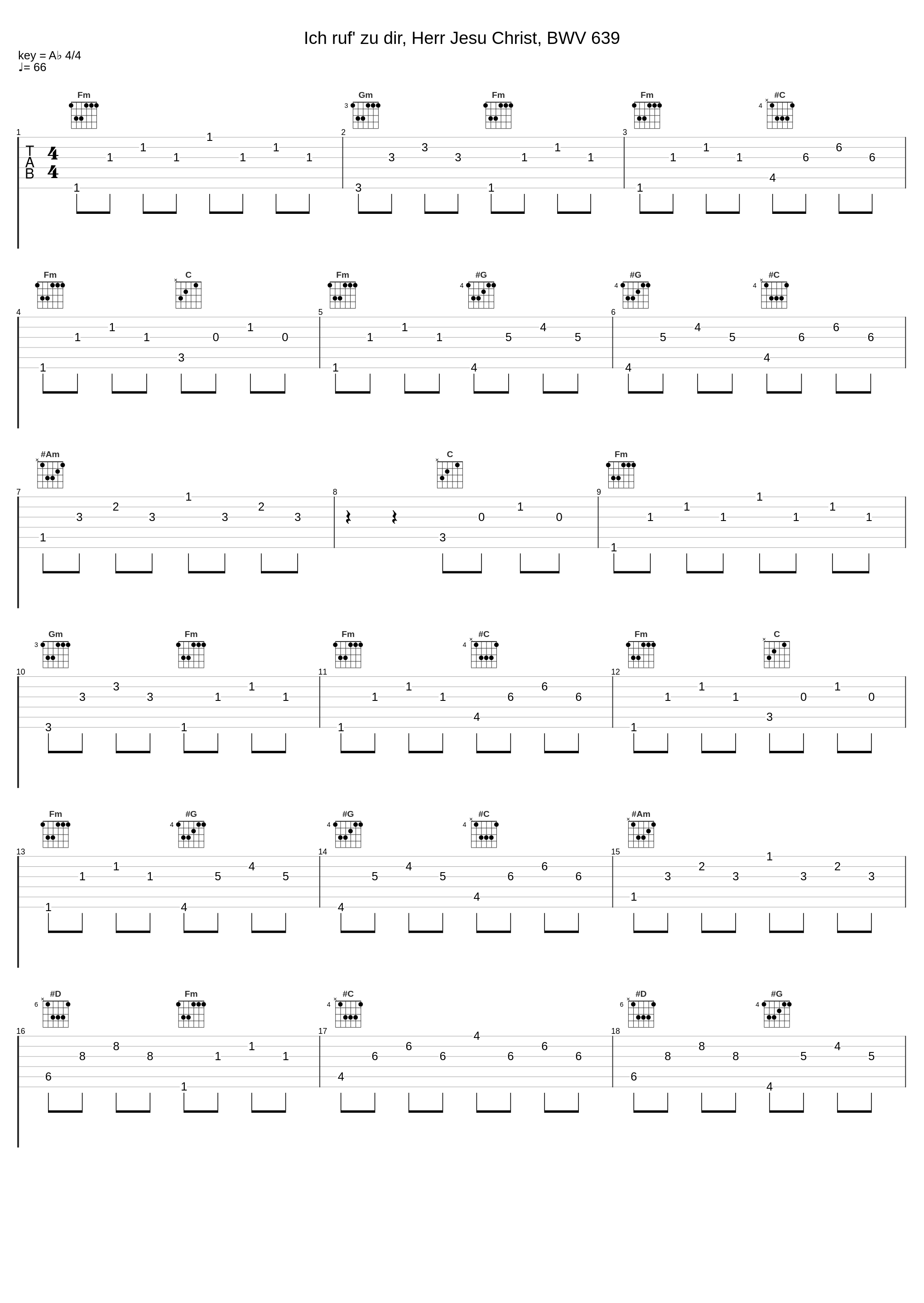 Ich ruf' zu dir, Herr Jesu Christ, BWV 639_Mínoru Yoshída_1