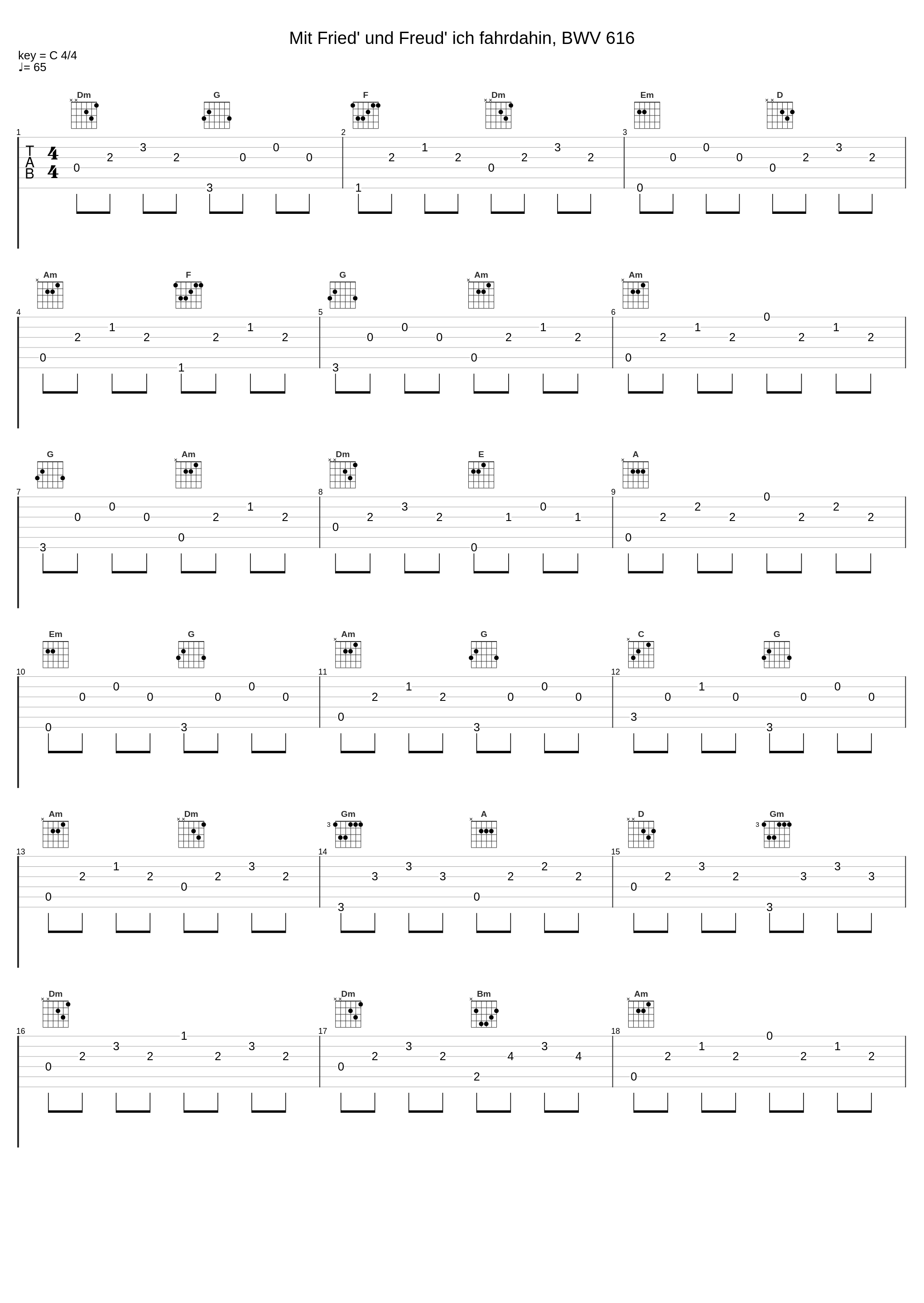 Mit Fried' und Freud' ich fahrdahin, BWV 616_Mínoru Yoshída_1