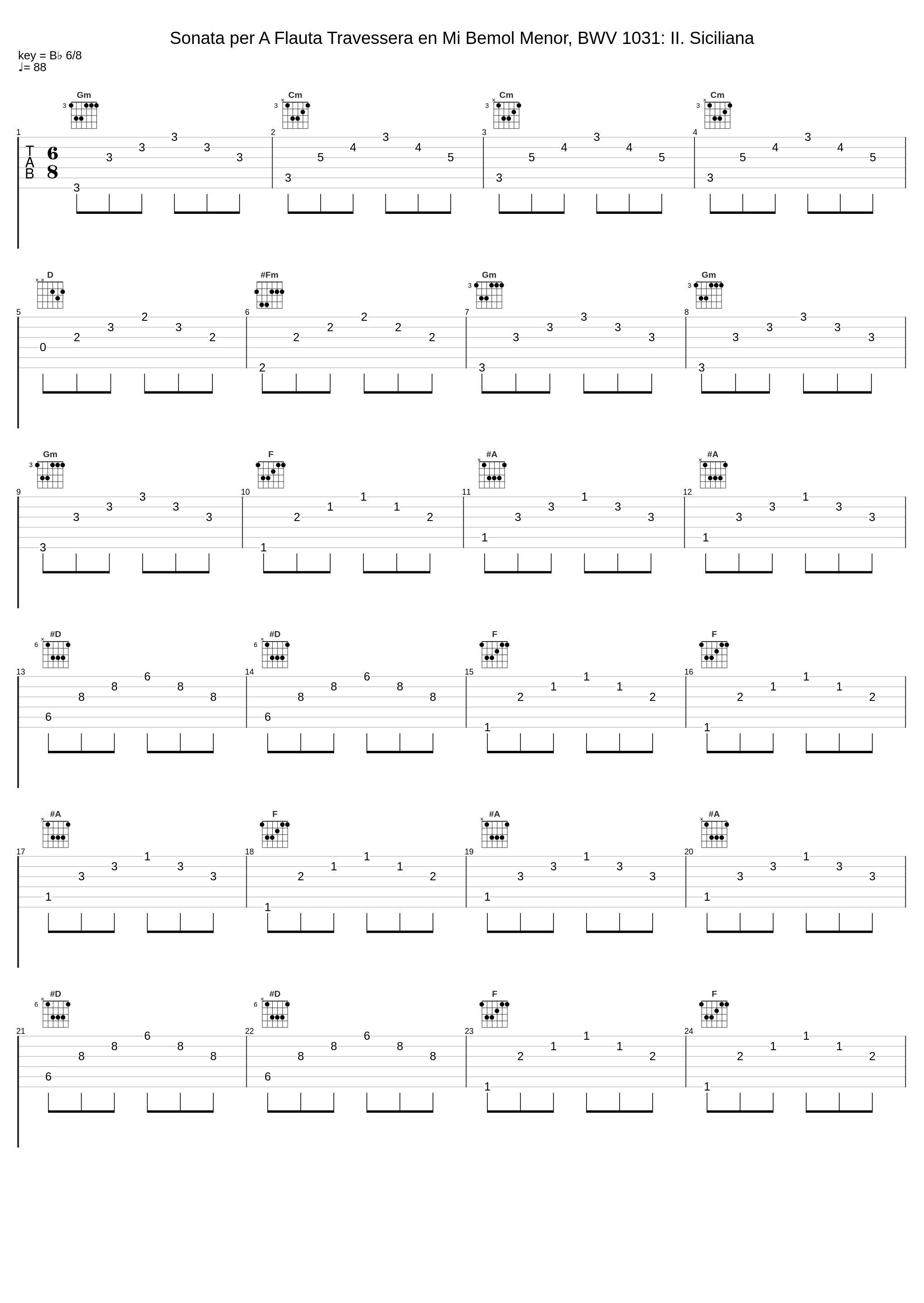 Sonata per A Flauta Travessera en Mi Bemol Menor, BWV 1031: II. Siciliana_Ramon Closa,Mònica Carvajal_1