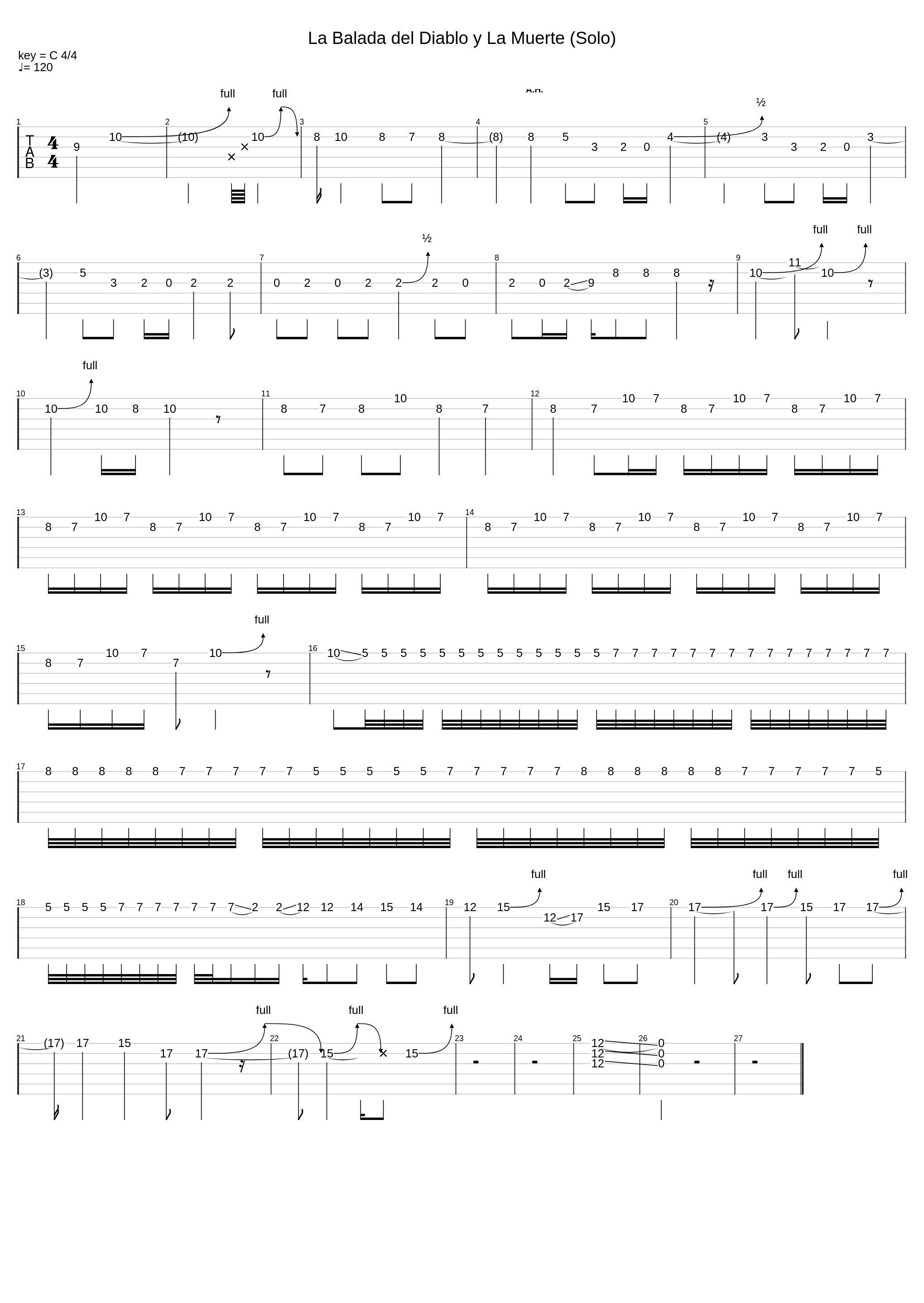 La Balada del Diablo y La Muerte (Solo)_La Renga_1