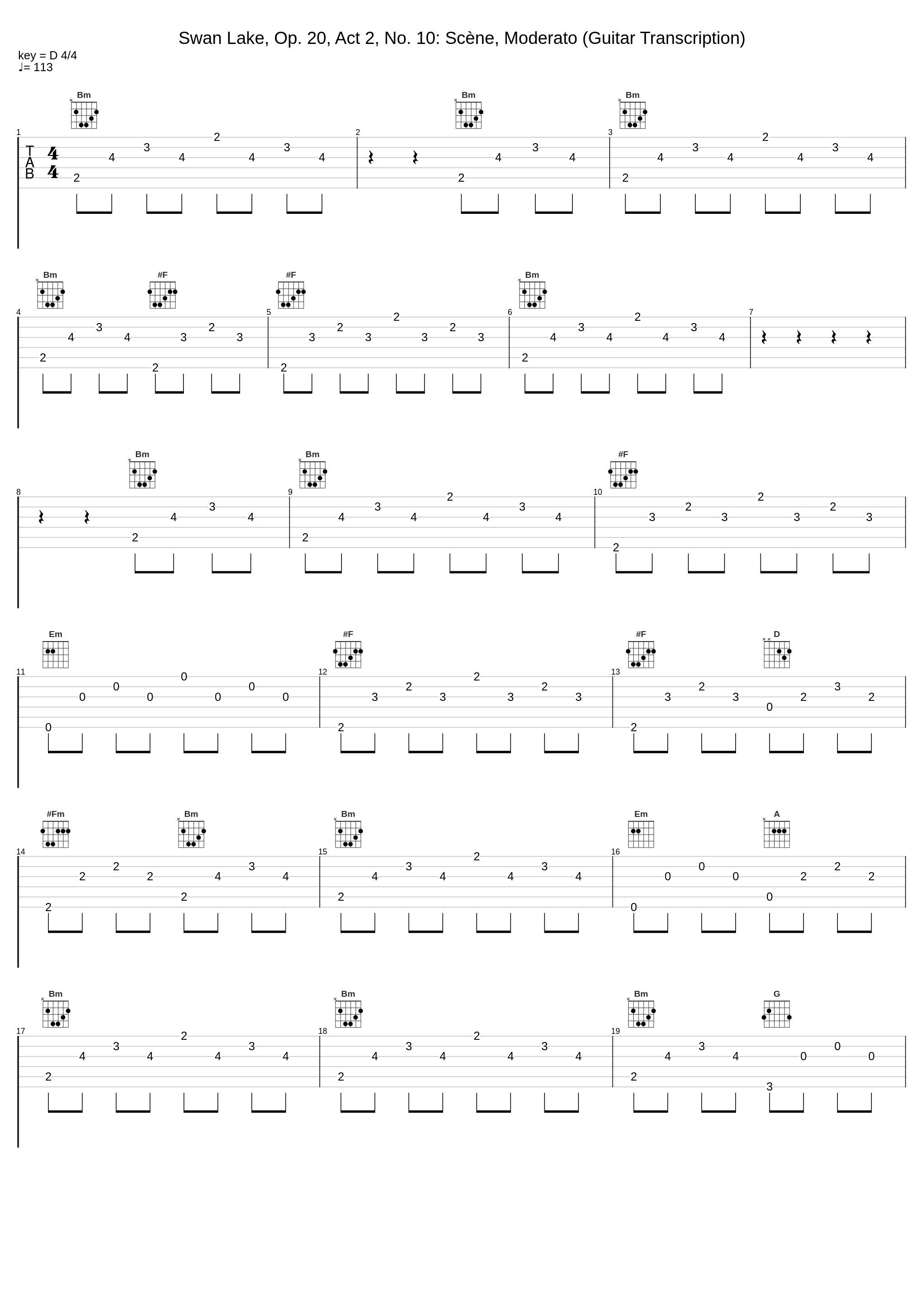 Swan Lake, Op. 20, Act 2, No. 10: Scène, Moderato (Guitar Transcription)_Relaxing Classical Music Academy,Classical Music DEA Channel,Guitar Music DEA Channel_1