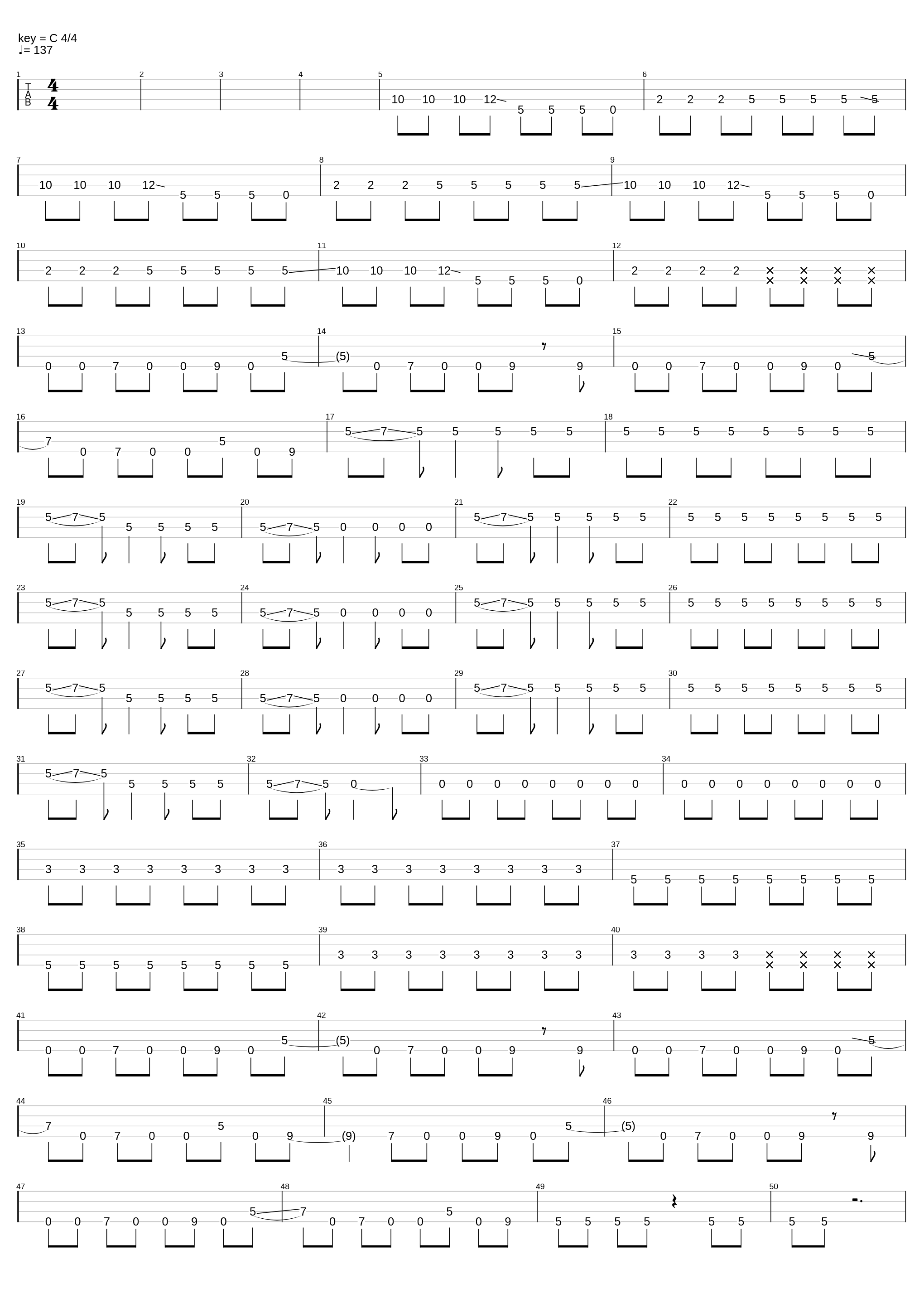 With You, I Sink (Bass Tab)_The Fold_1