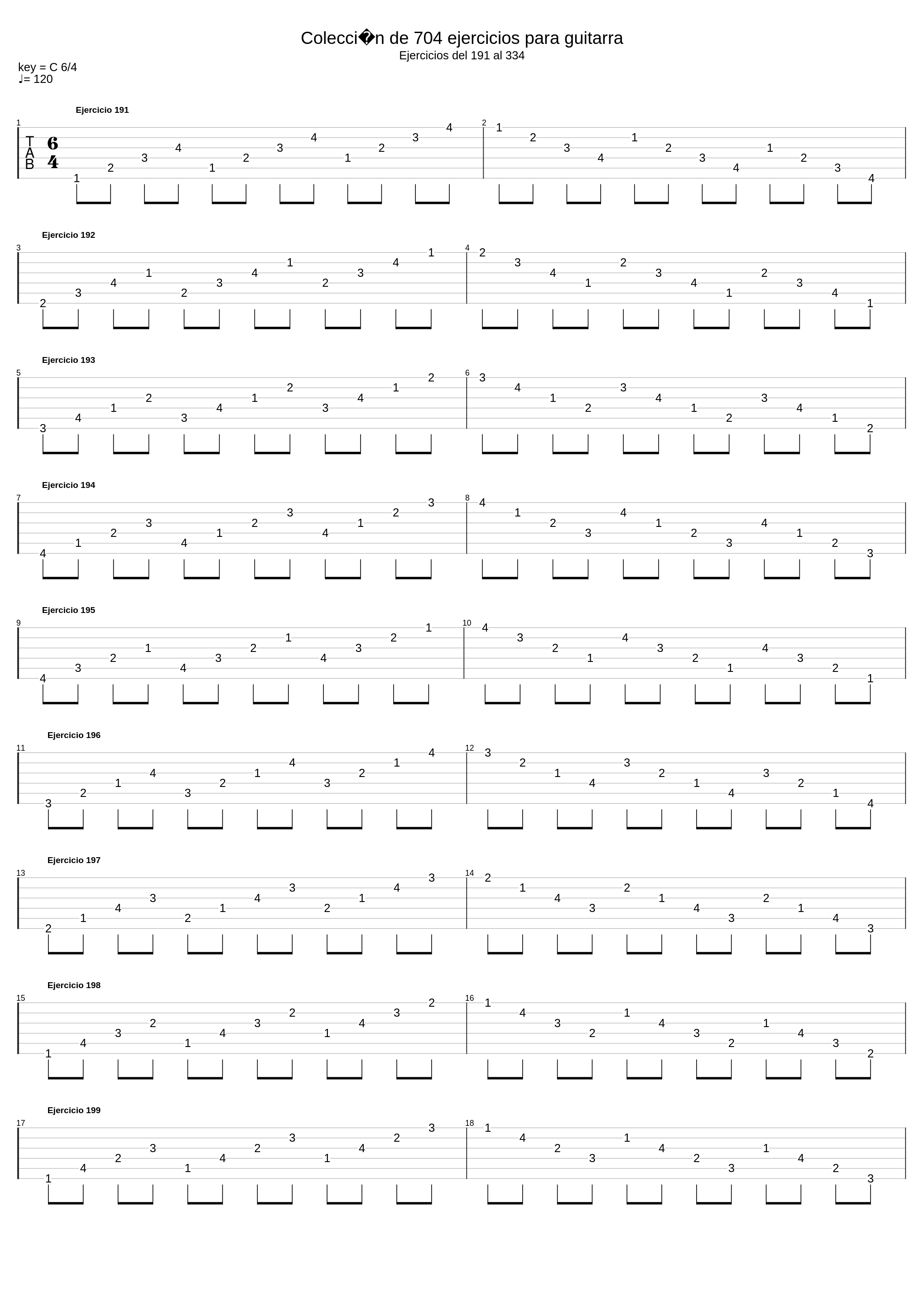 704 exercises for guitar, 1-96 - Exercises 191-334_Practice_1