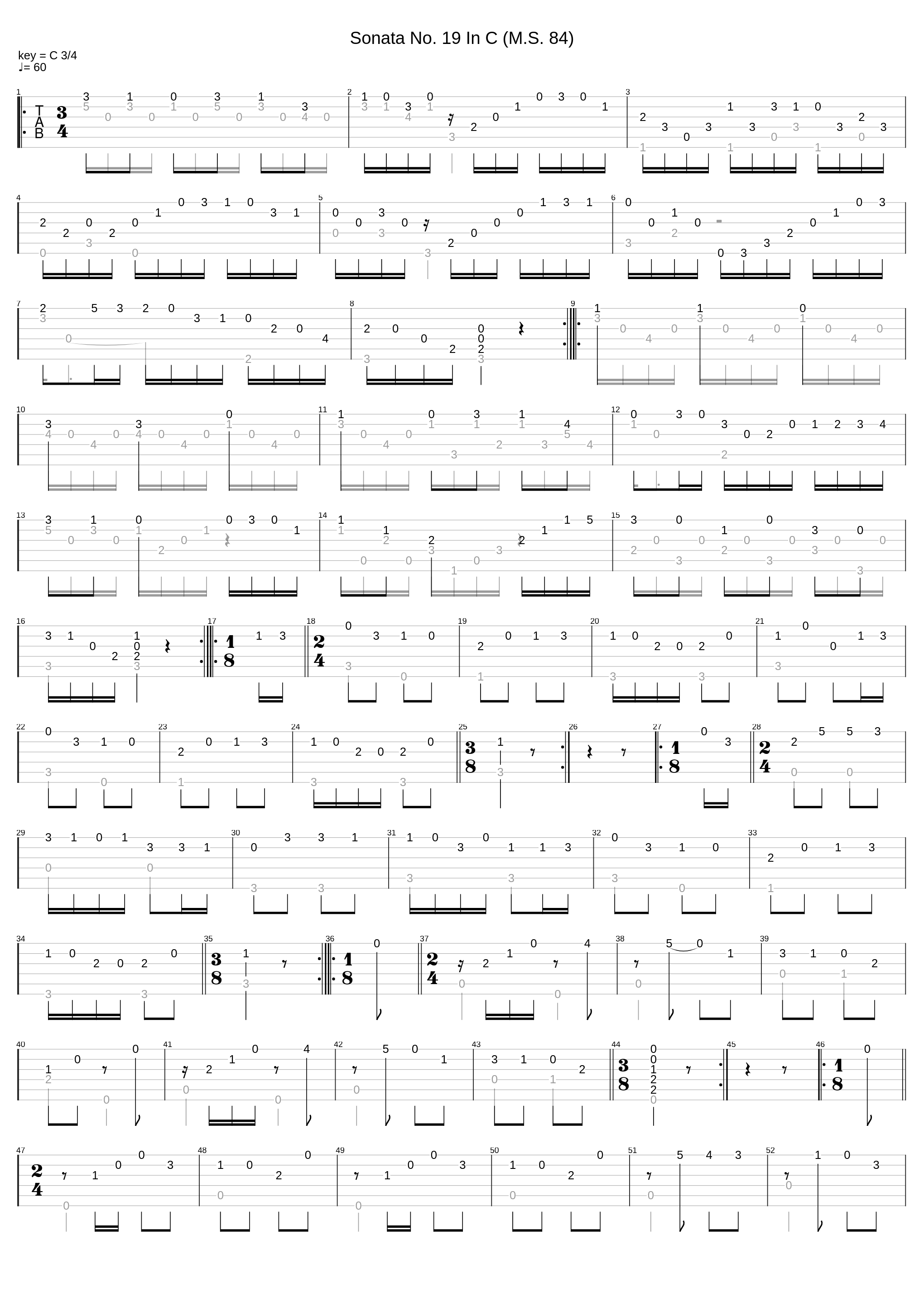 Sonata No 19 In C Ms 84_Nicolo Paganini_1