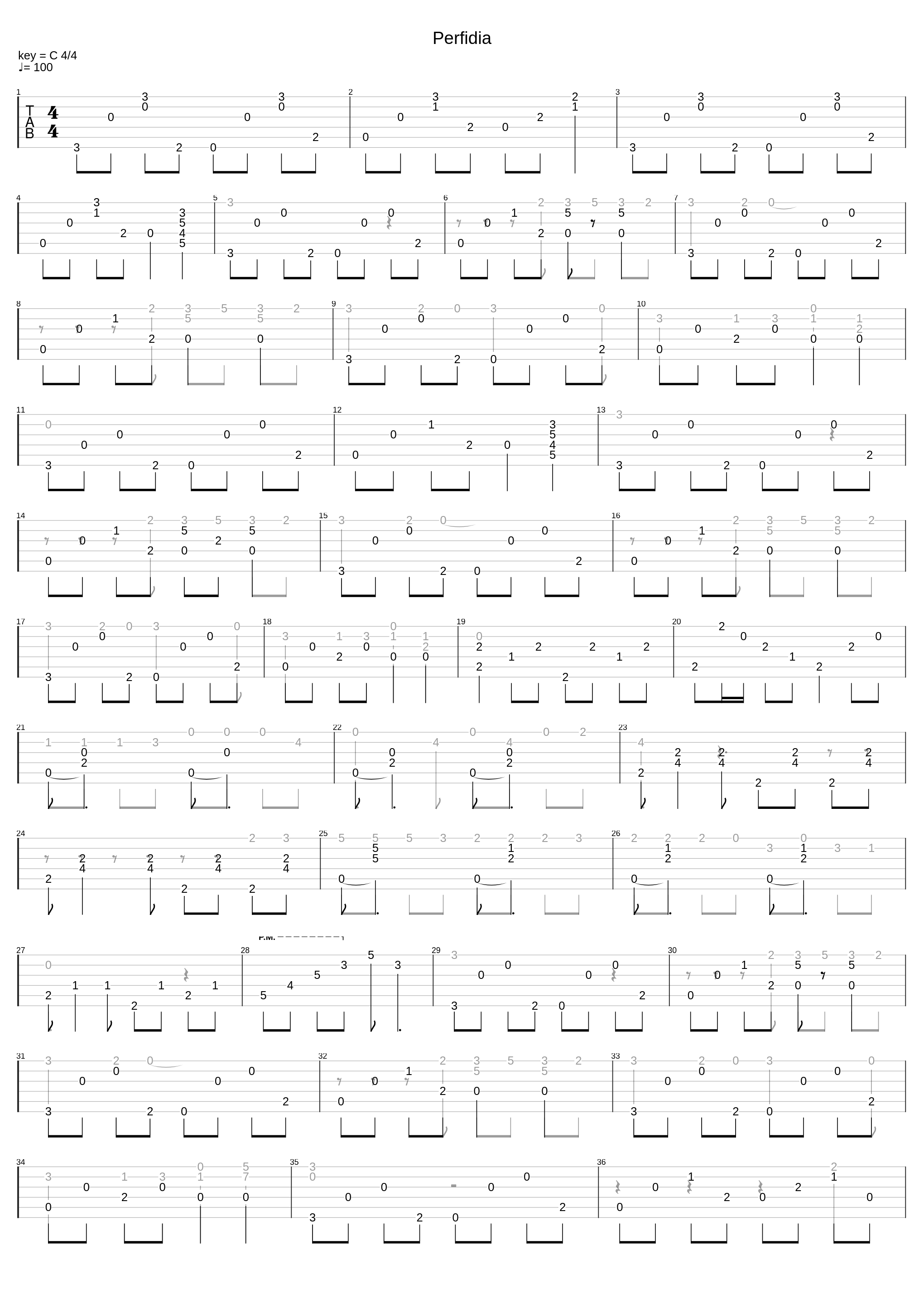 Perfidia For Solo Guitar_Jorge Nolla_1