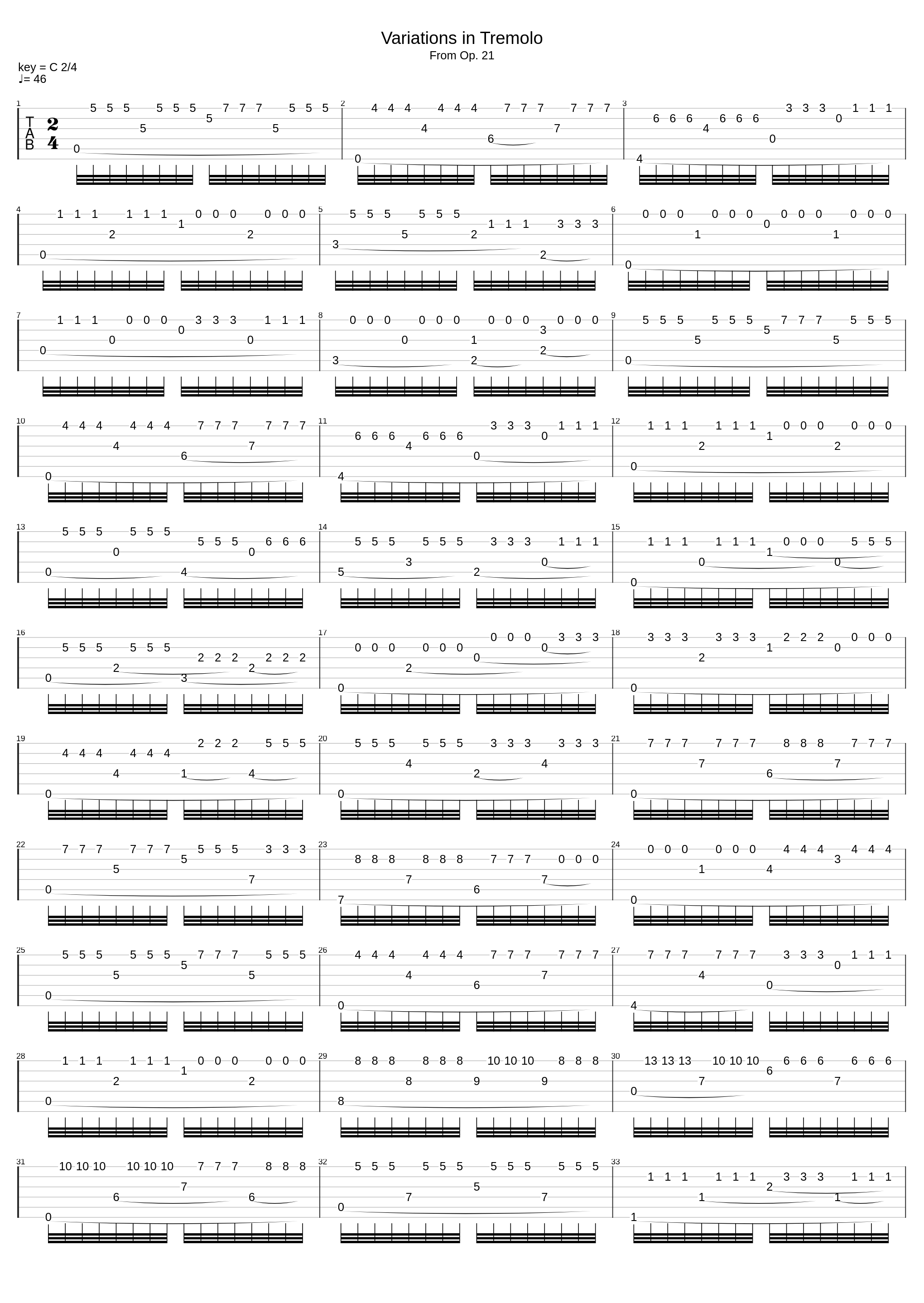 Variations In Tremolo, From Op.21_Fernando Sor_1