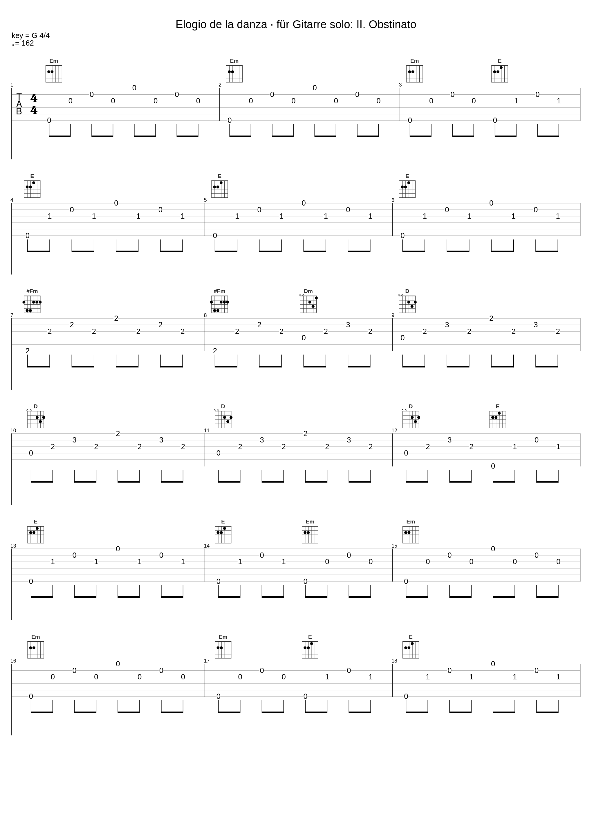 Elogio de la danza · für Gitarre solo: II. Obstinato_Manuel Barrueco_1