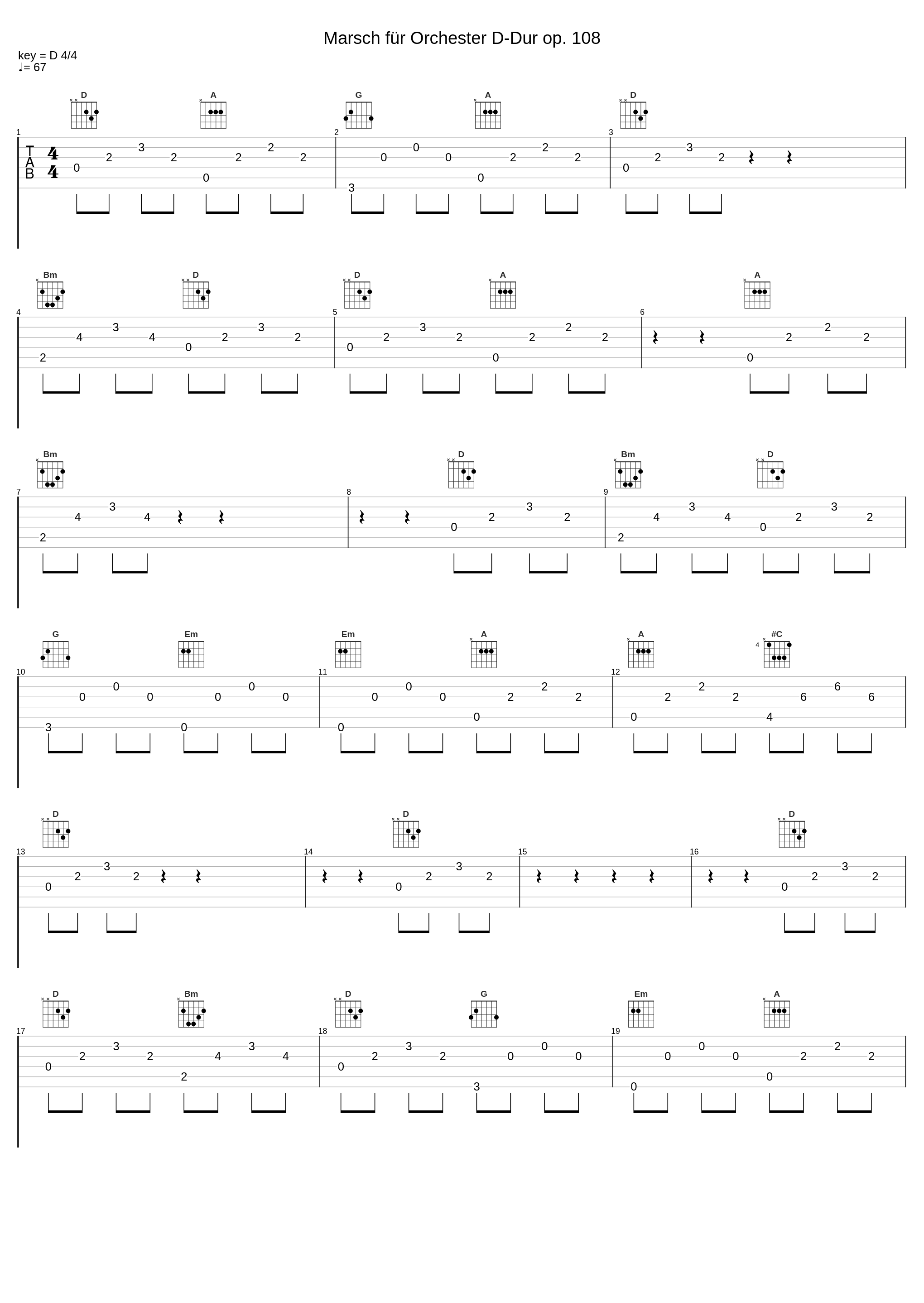 Marsch für Orchester D-Dur op. 108_Rolf Müller_1