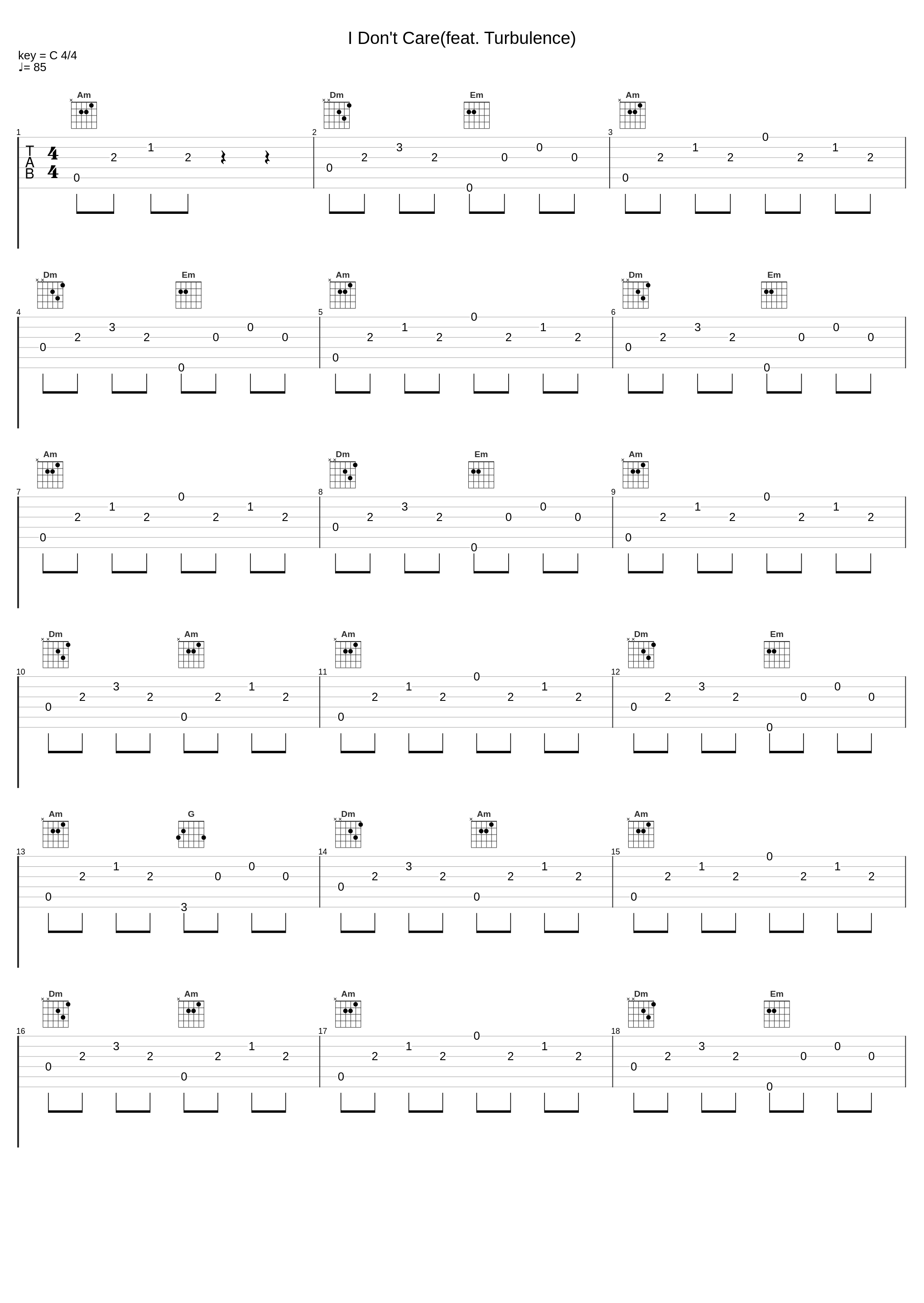 I Don't Care(feat. Turbulence)_U.D.M,Turbulence_1