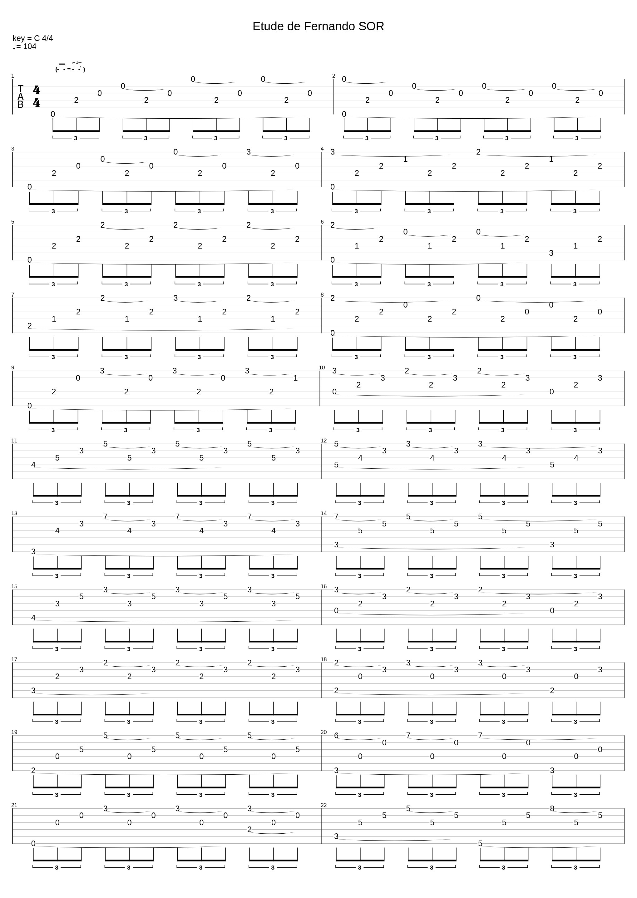 Etude no. 11, Op. 6_Fernando Sor_1