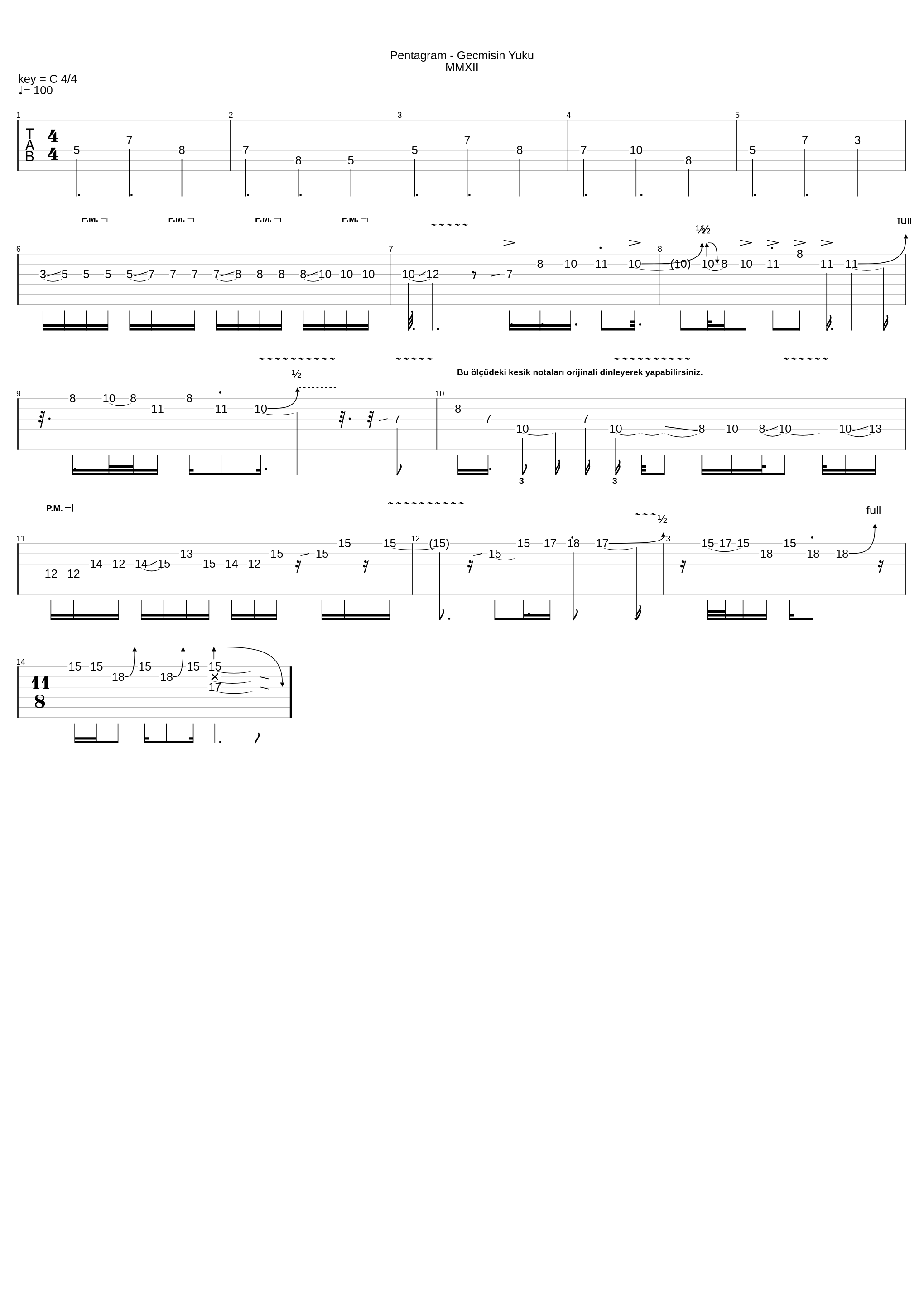 Geçmişin Yükü (Solo) - uygarguitar_Pentagram (Mezarkabul)_1