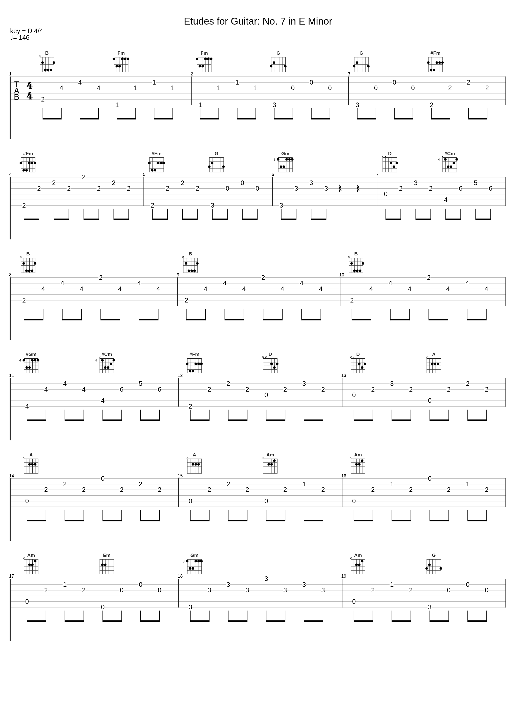 Etudes for Guitar: No. 7 in E Minor_Manuel Barrueco_1