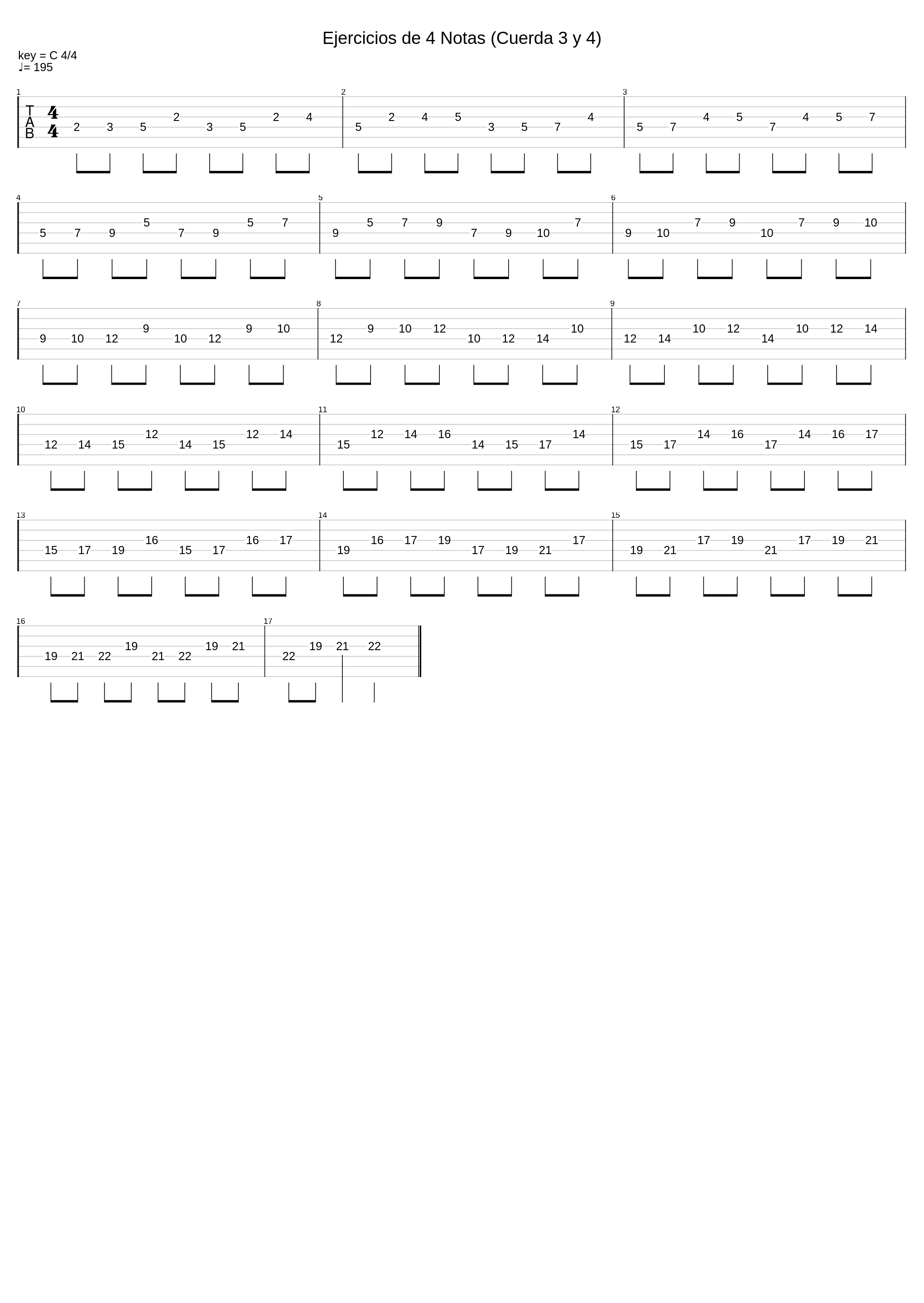 Four Notes Exercises (String 3 & 4)_Pablo Campos_1