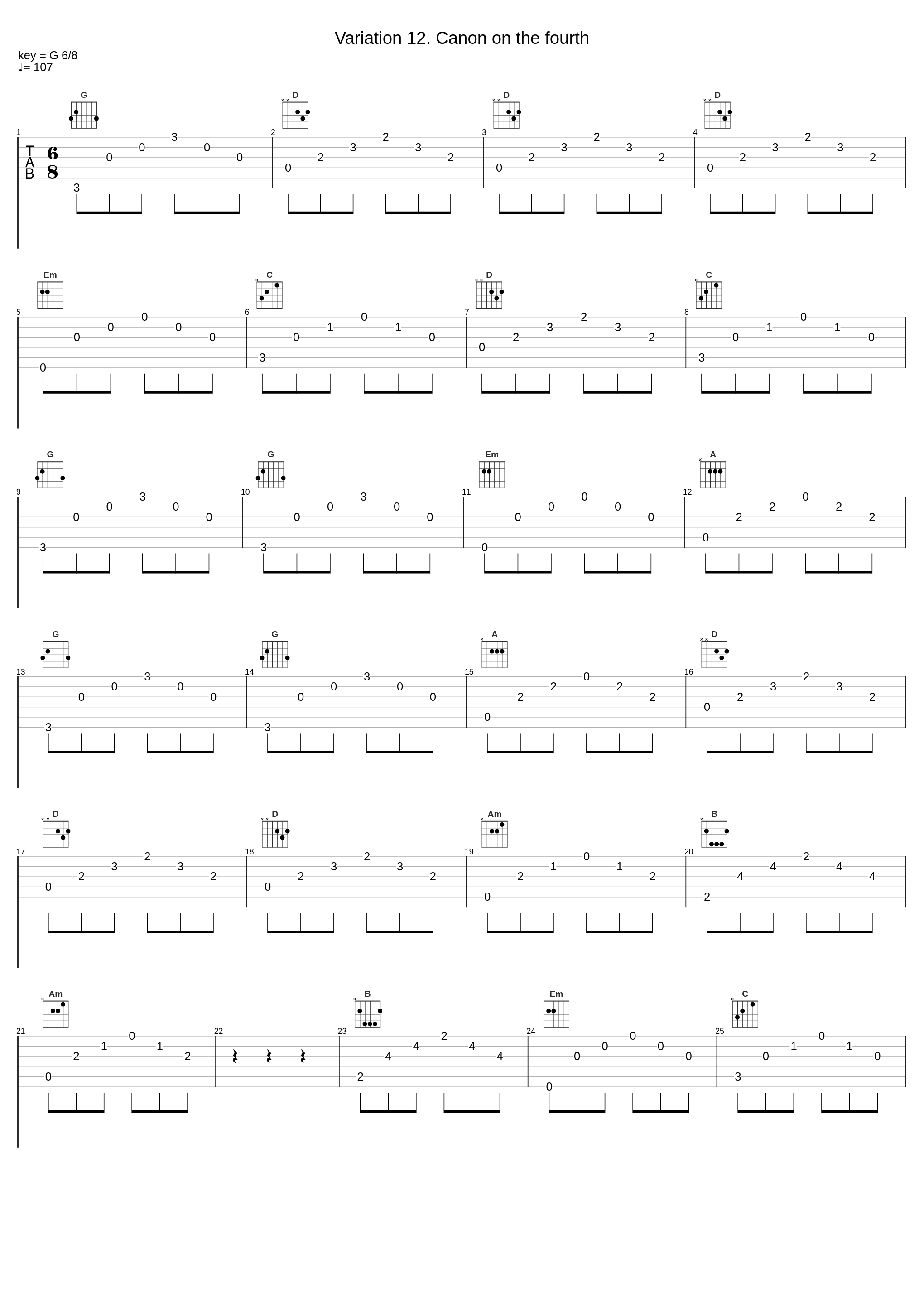 Variation 12. Canon on the fourth_Johann Sebastian Bach_1