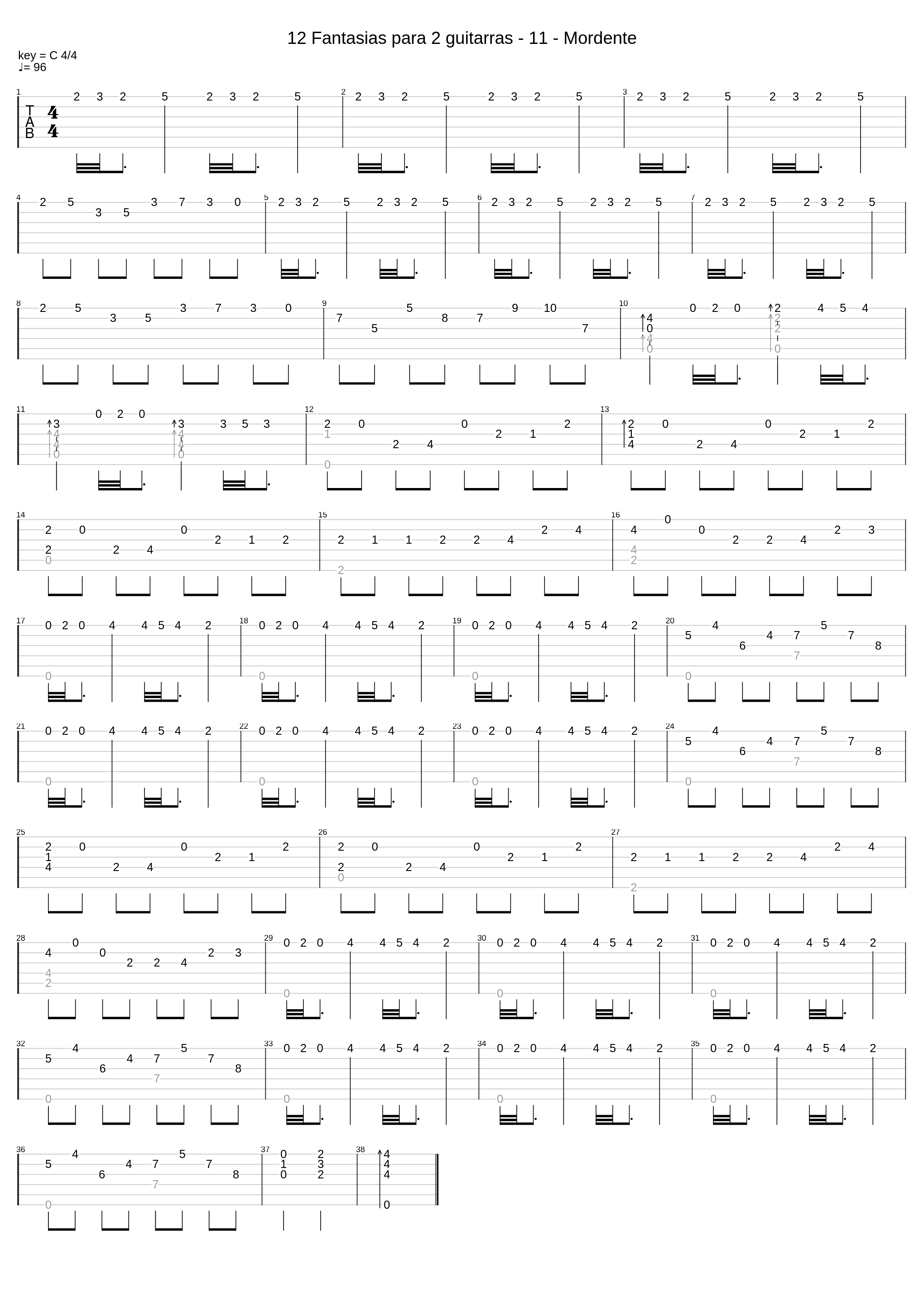 12 Fantasias Para 2 Guitarras 11 Mordente_Jaime M Zenamon_1
