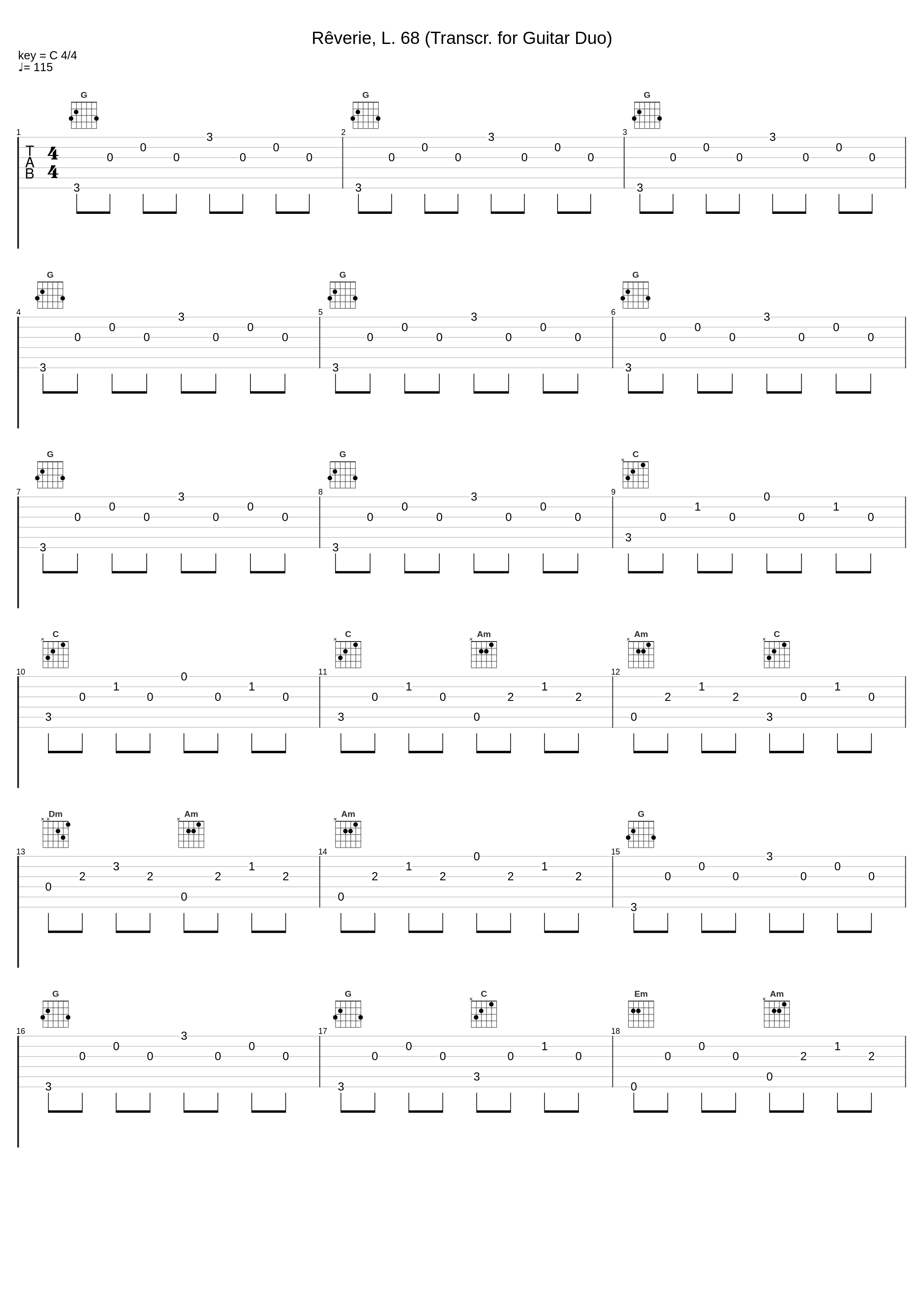 Rêverie, L. 68 (Transcr. for Guitar Duo)_Davide Giovanni Tomasi,Marco Musso_1