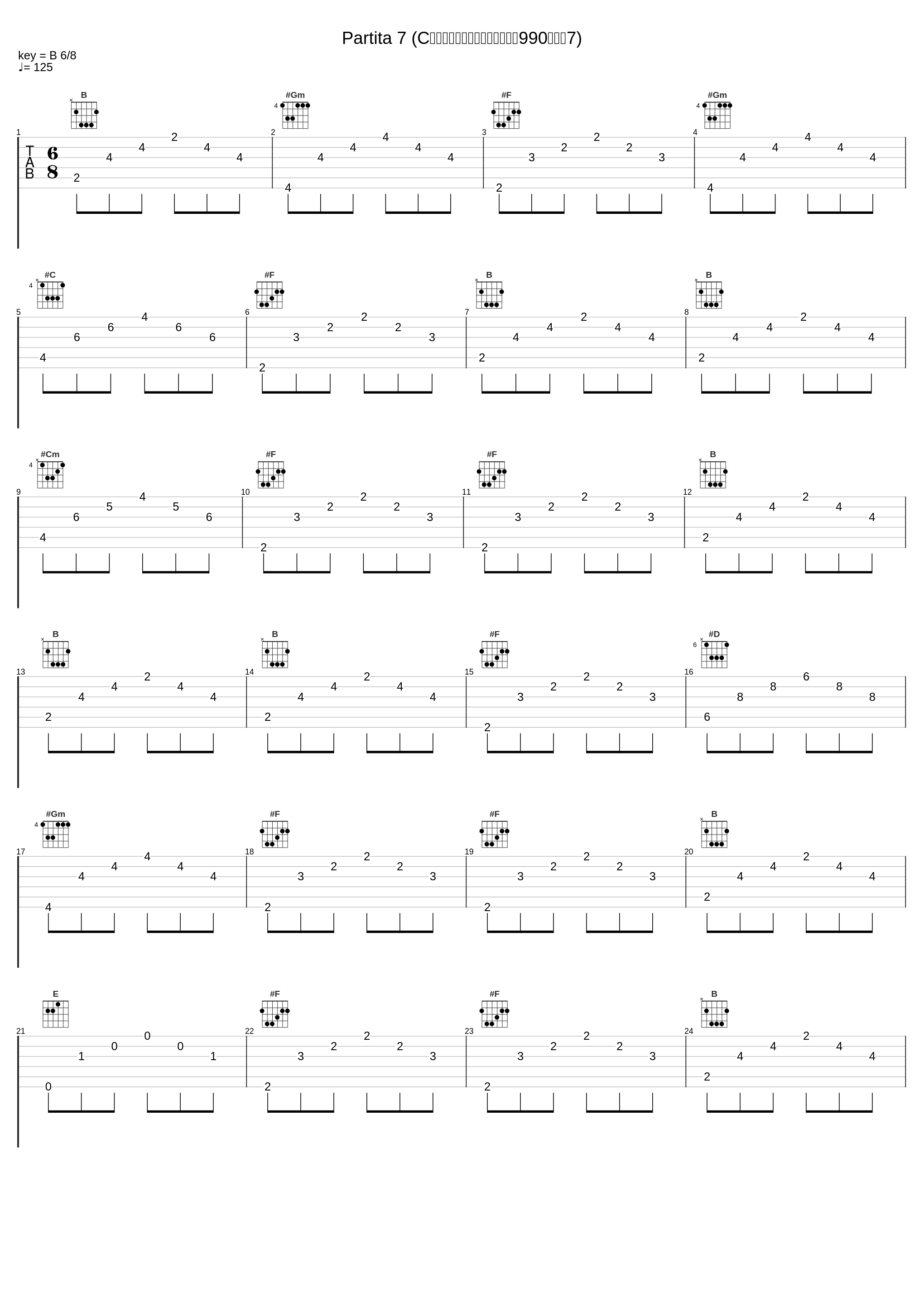 Partita 7 (C大调分裂的萨拉班德舞曲，作品990：组曲7)_Matthew Halls_1