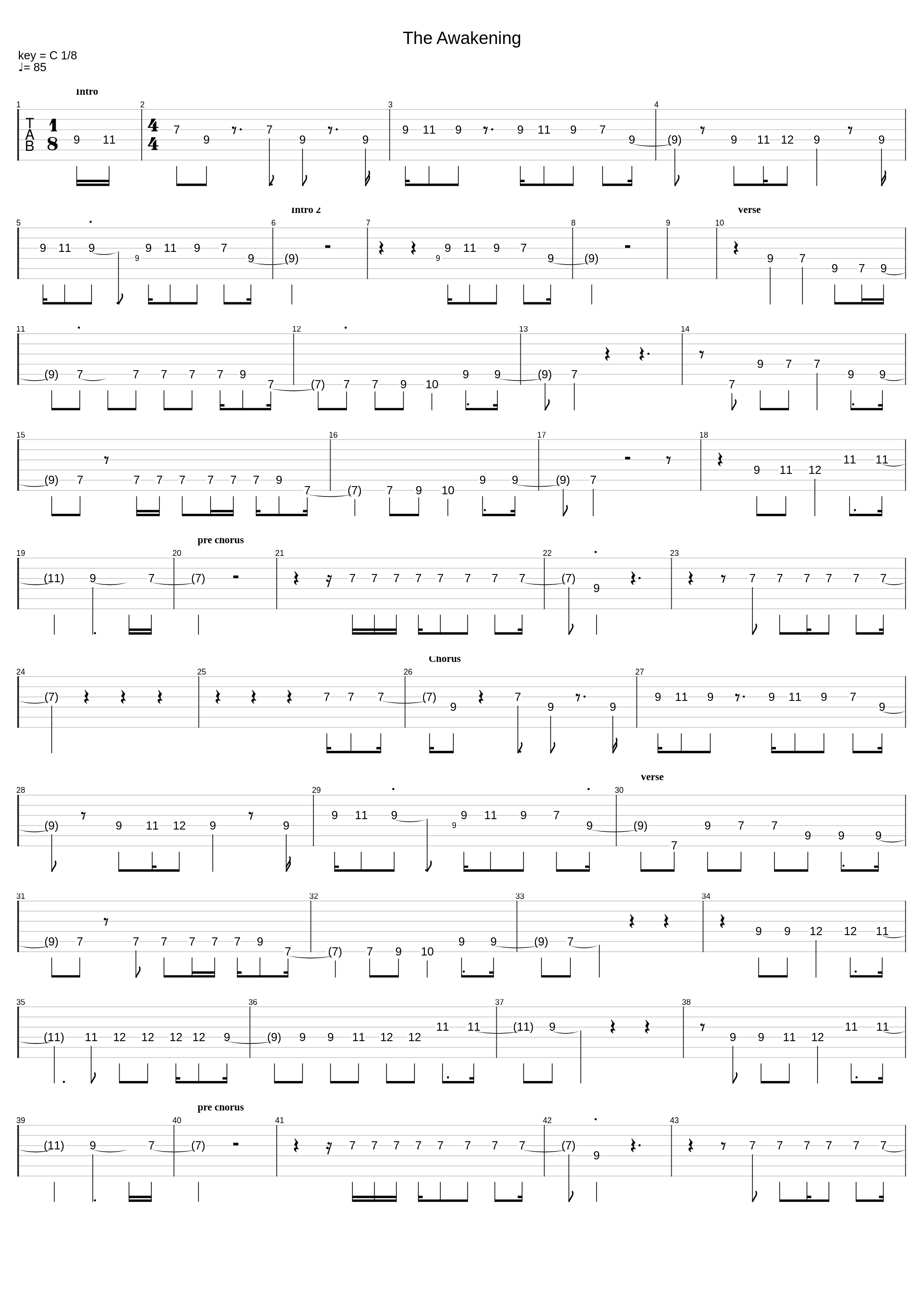 The Awakening (Official Tablature)_Sami Chohfi_1