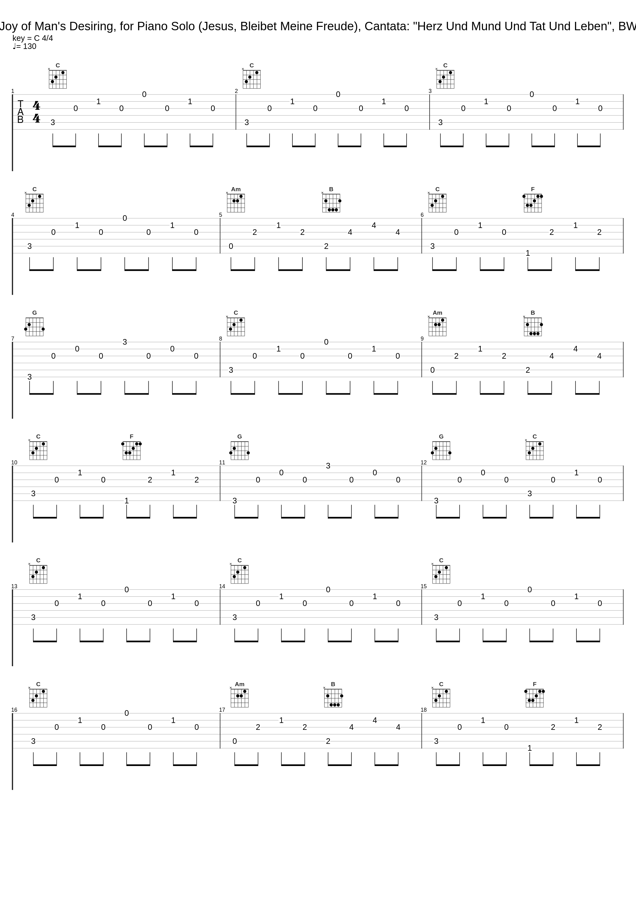 Jesu, Joy of Man's Desiring, for Piano Solo (Jesus, Bleibet Meine Freude), Cantata: "Herz Und Mund Und Tat Und Leben", BWV 147_Vivaldi Chamber Orchestra_1