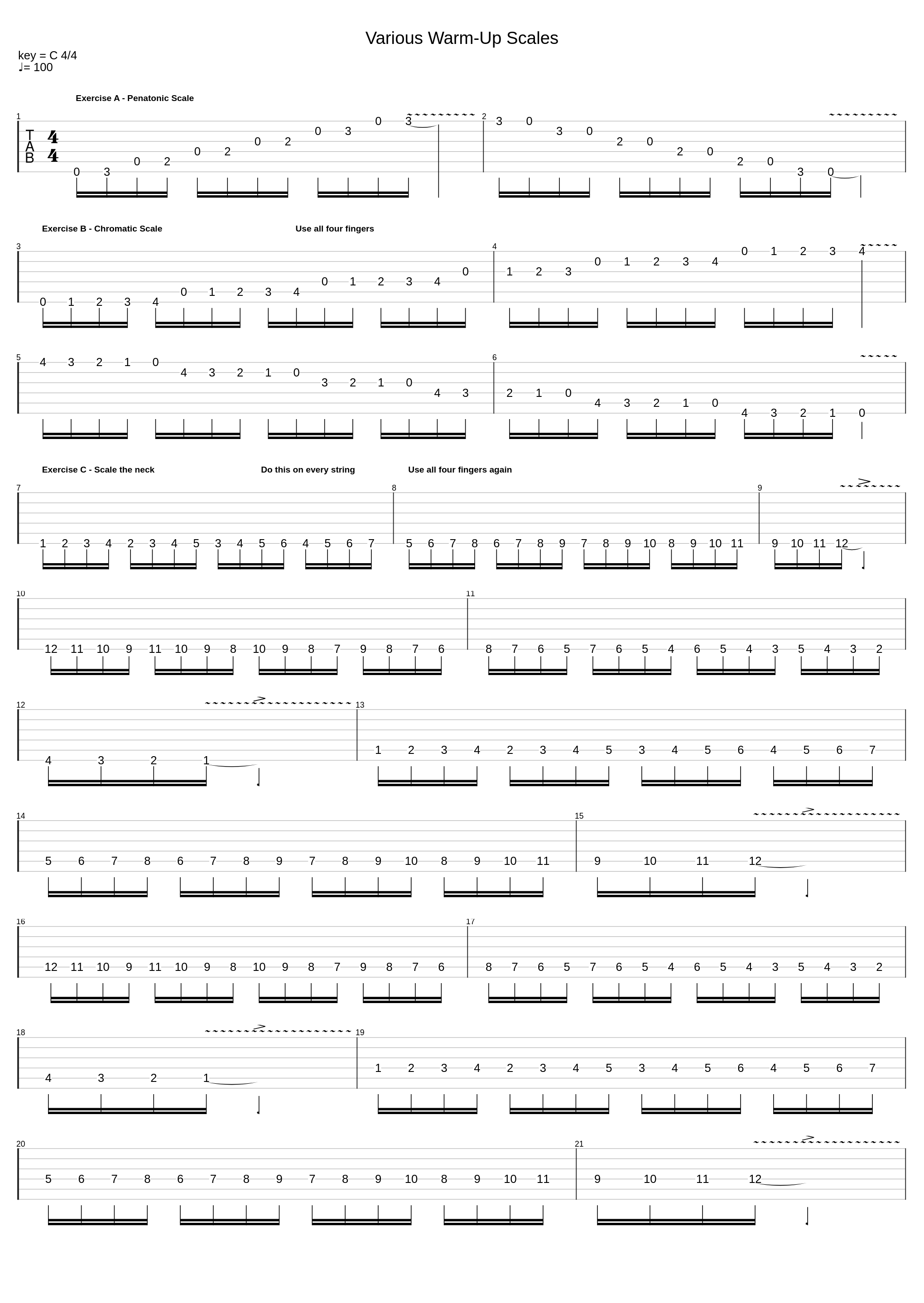 Various Warm-Up Scales - Scales And Arpeggios_Scales And Arpeggios_1