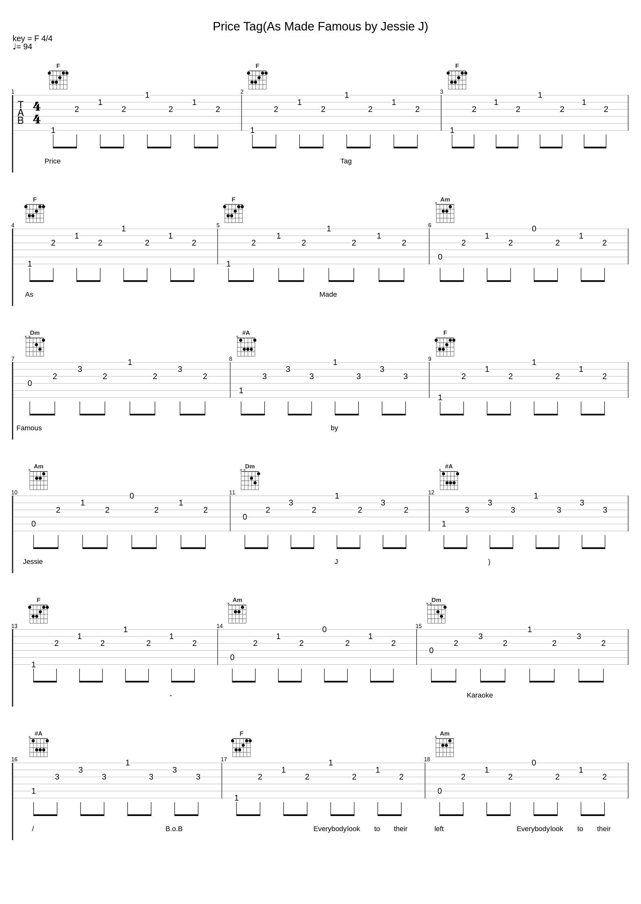 Price Tag(As Made Famous by Jessie J)_Karaoke,B.o.B_1