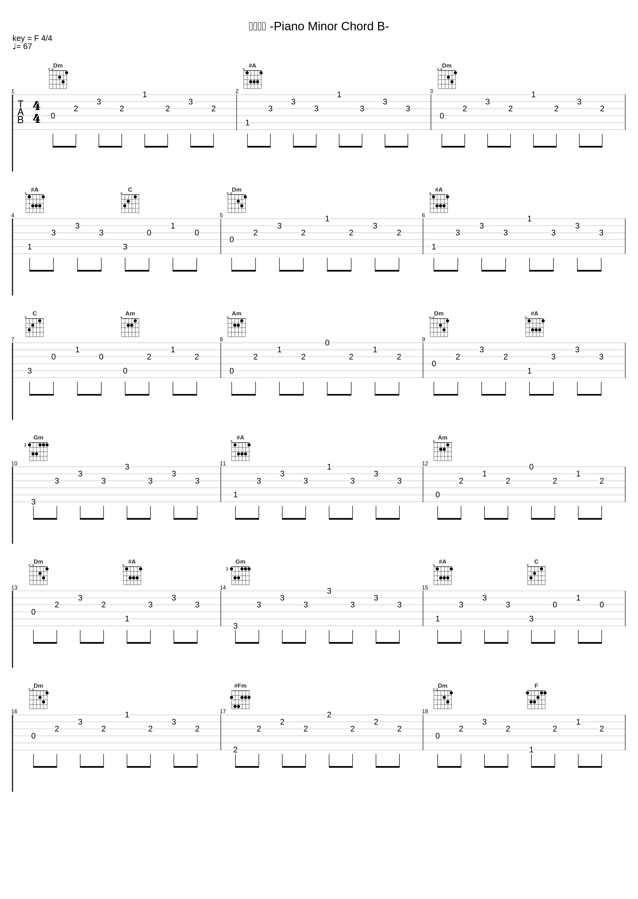 星の世界 -Piano Minor Chord B-_Key Sounds Label_1