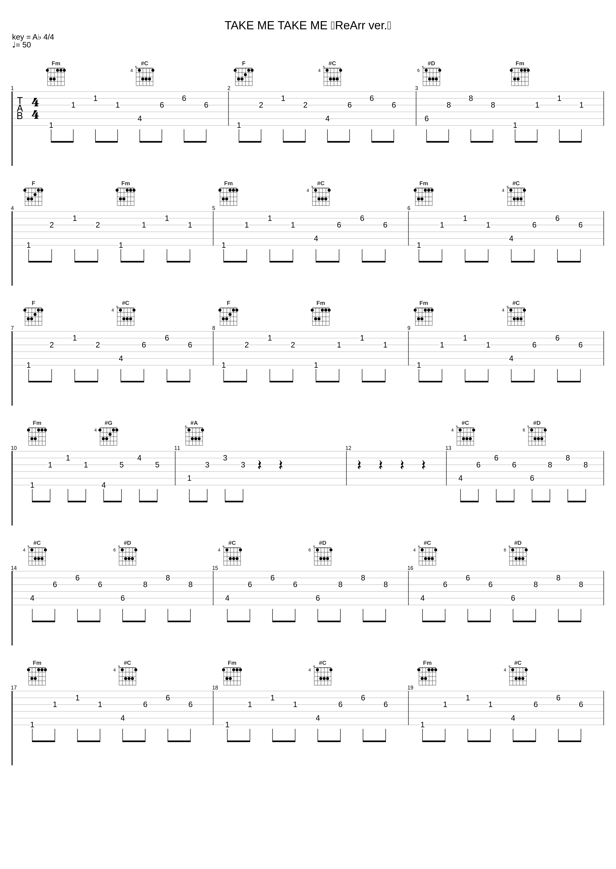 TAKE ME TAKE ME ～ReArr ver.～_滴草由实_1