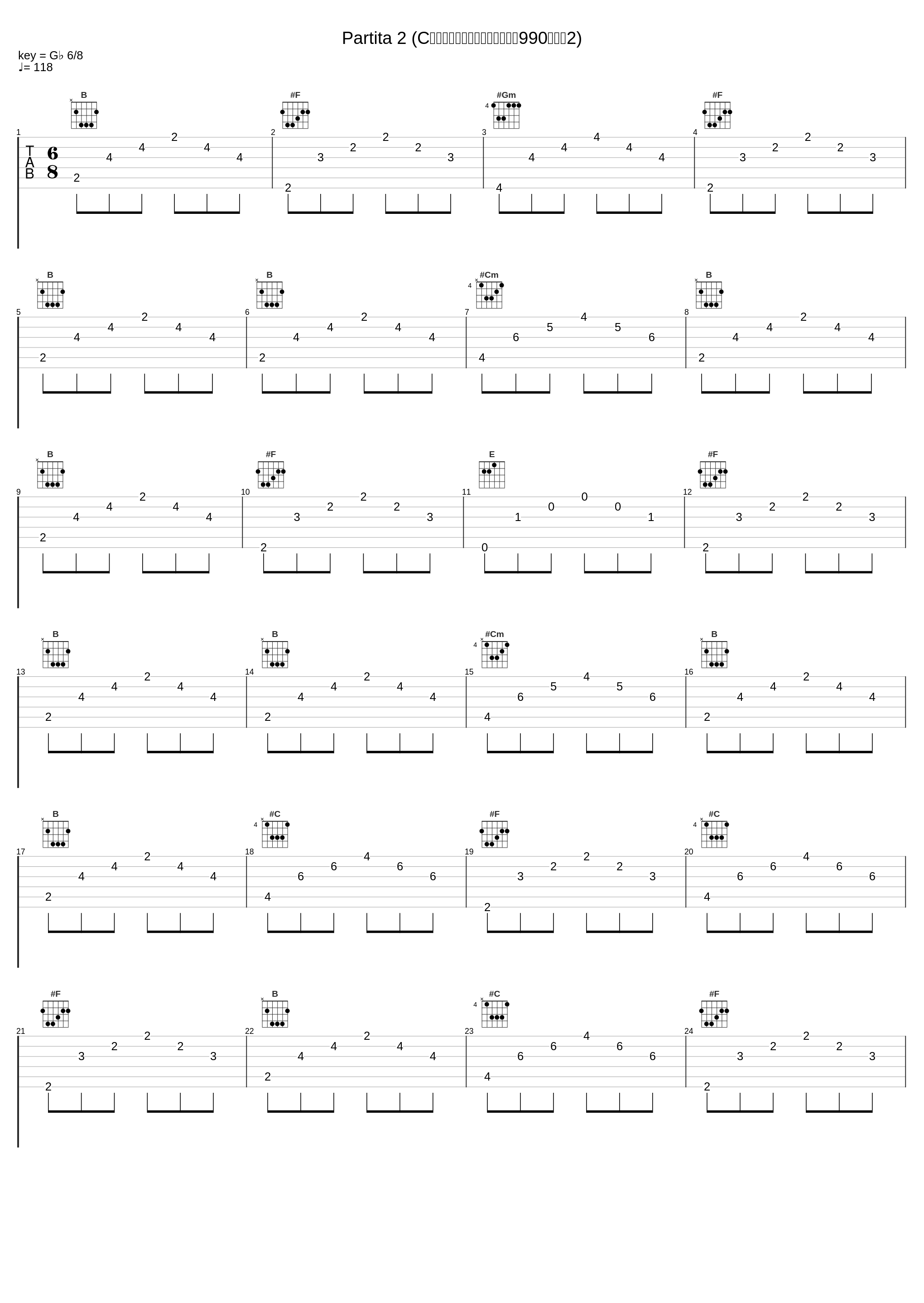 Partita 2 (C大调分裂的萨拉班德舞曲，作品990：组曲2)_Matthew Halls_1